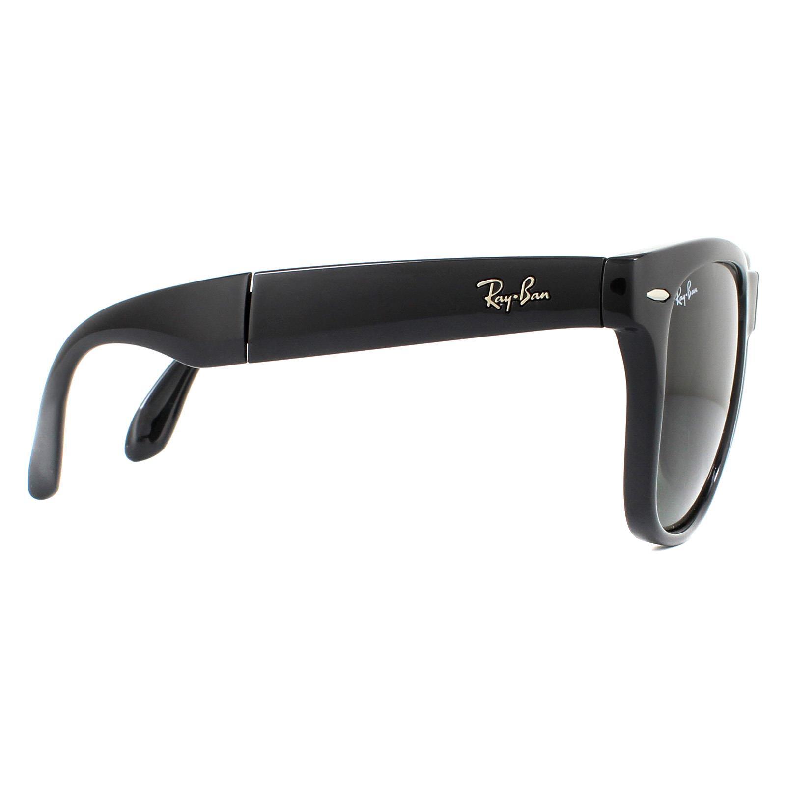 Ray-Ban Rectangle Unisex Black Green Sunglasses 4/4
