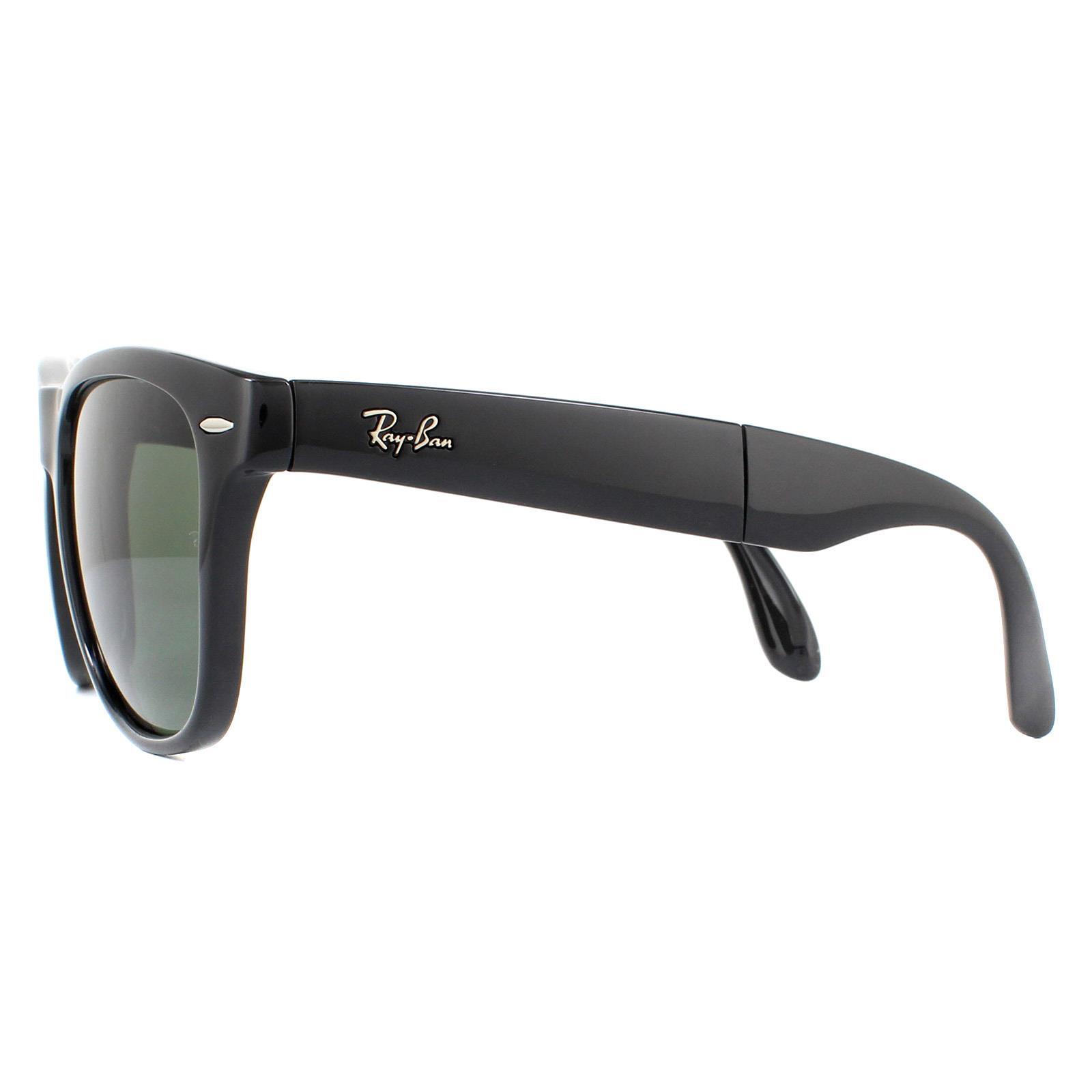Ray-Ban Rectangle Unisex Black Green Sunglasses 3/4
