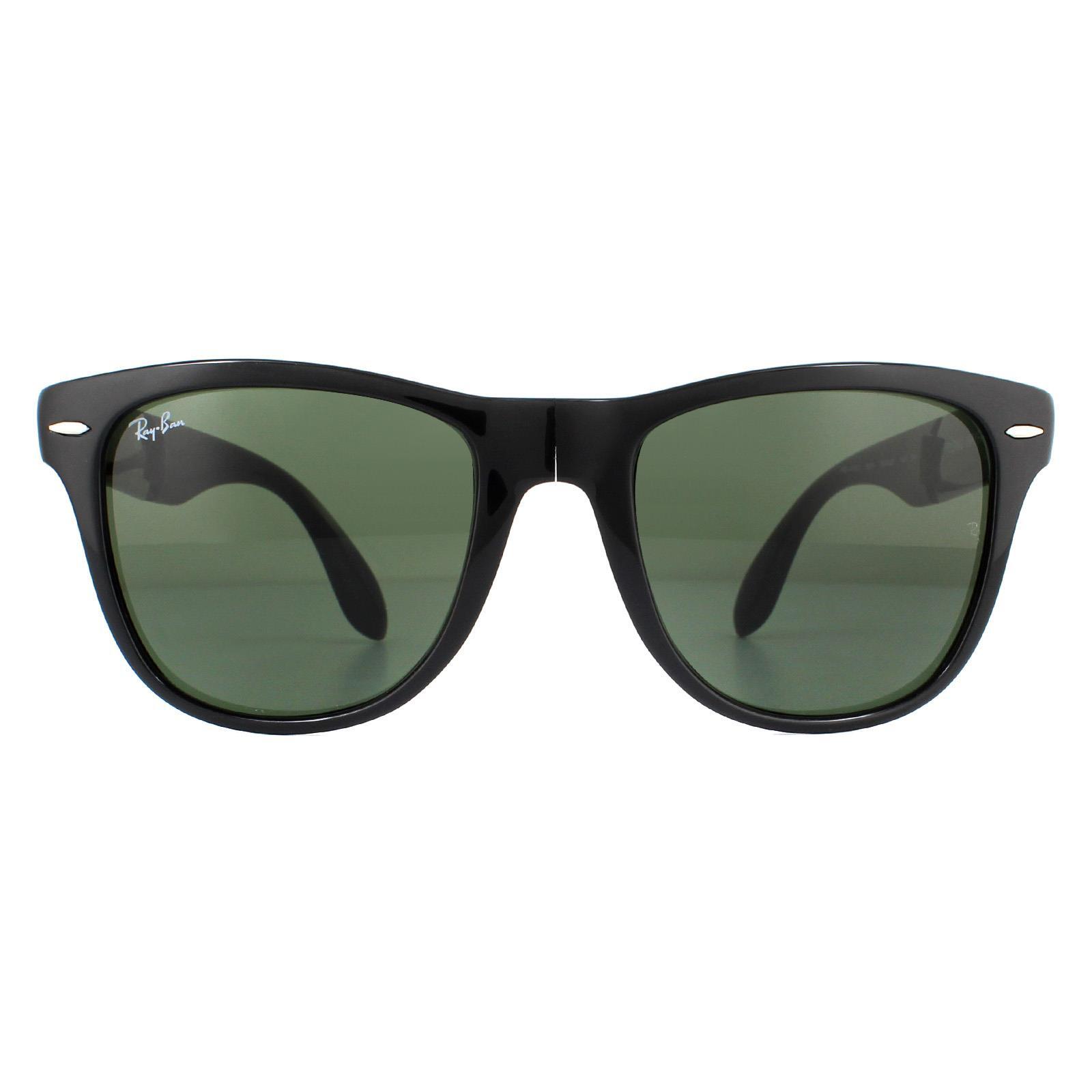 Ray-Ban Rectangle Unisex Black Green Sunglasses 1/4