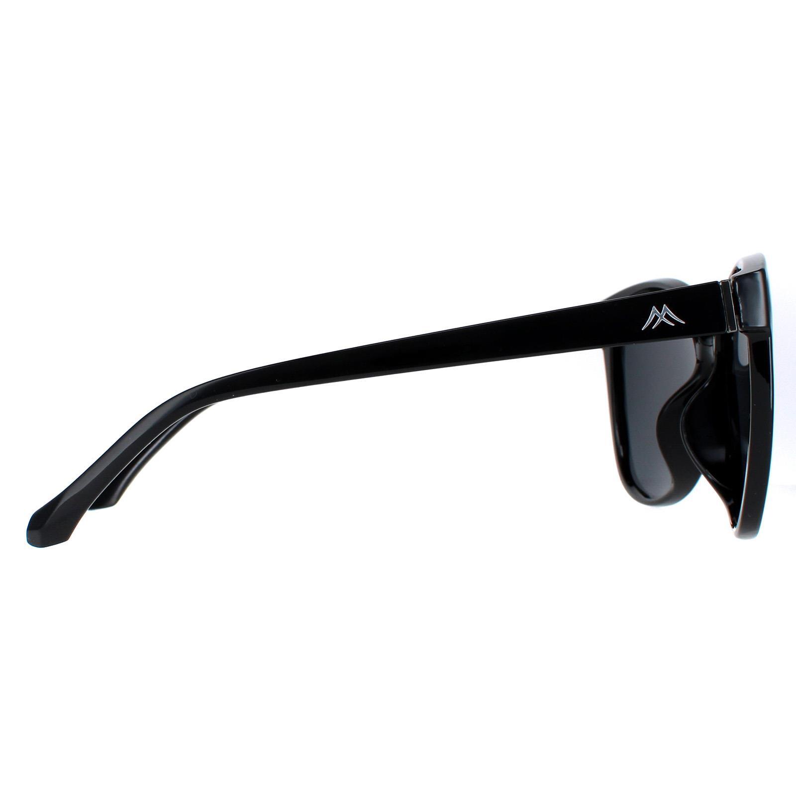 Montana Cat Eye Womens Shiny Black Smoke Polarized Sunglasses 4/4