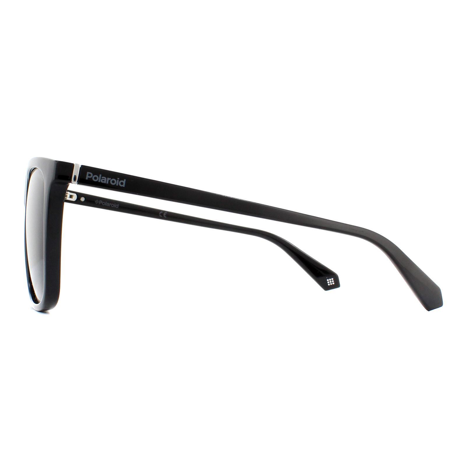 Polaroid Square Mens Black Grey Polarized Sunglasses 3/4
