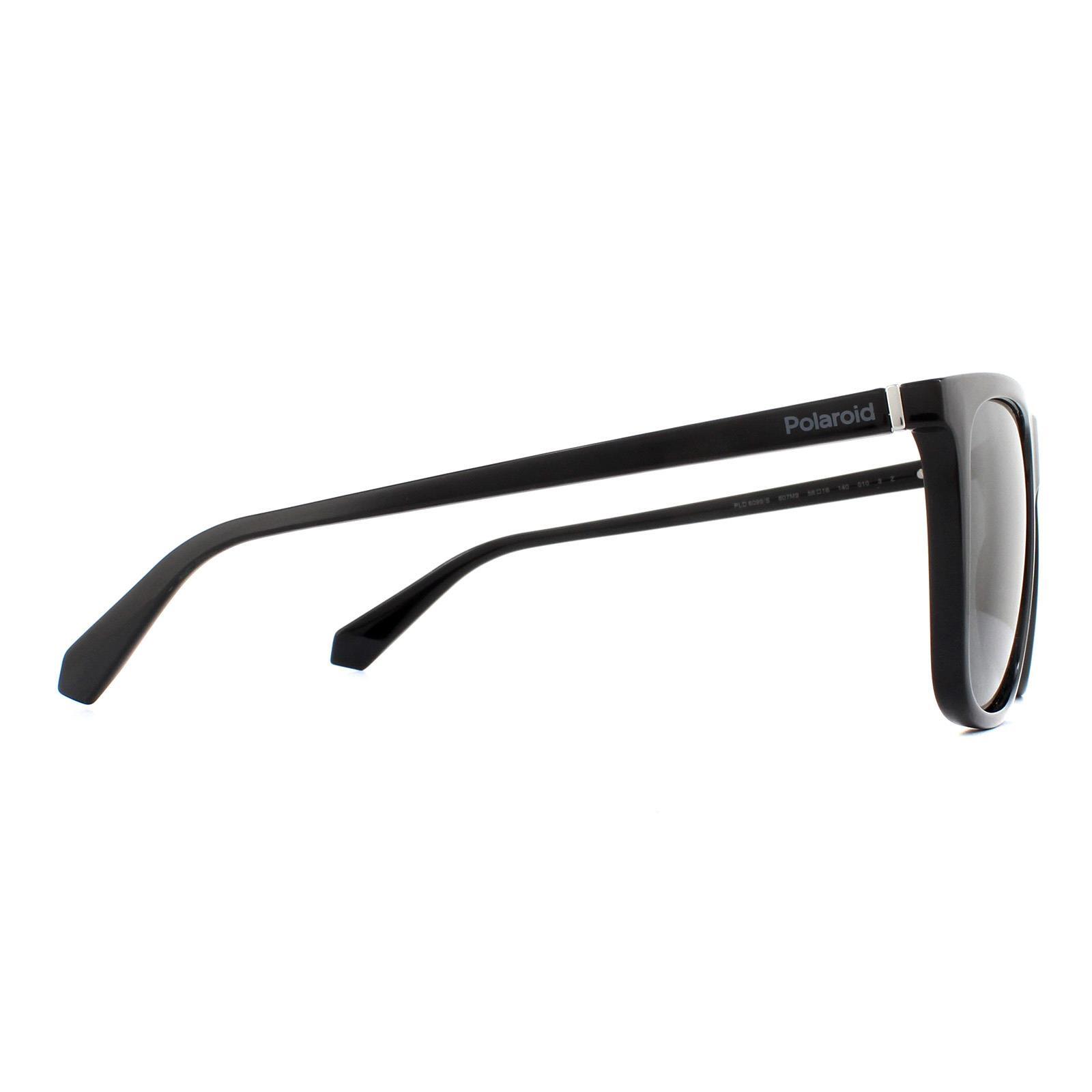 Polaroid Square Mens Black Grey Polarized Sunglasses 4/4
