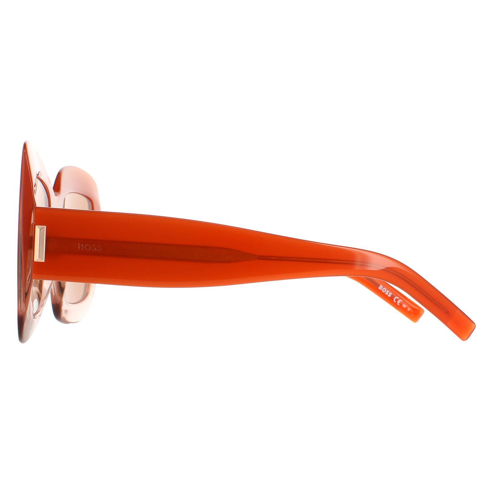 Hugo Boss Square Womens Brick Brown Brown Sunglasses 3/4