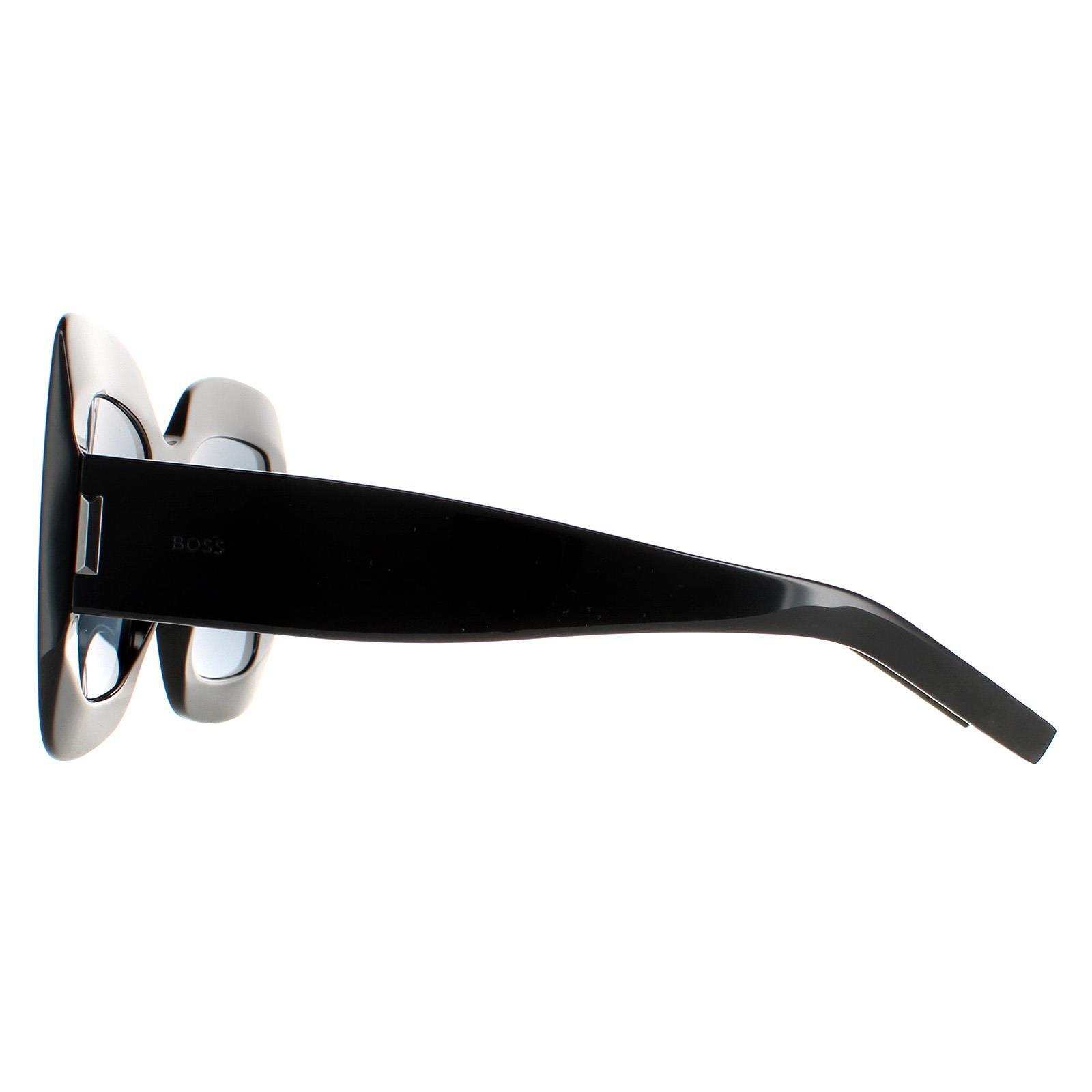 Hugo Boss Square Womens Black Grey Sunglasses 3/4