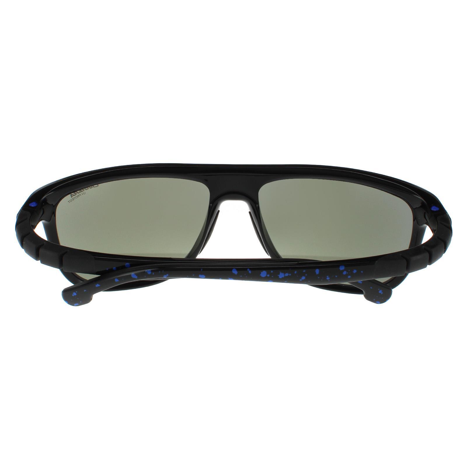 Carrera Rectangle Mens Black Blue Blue Sky Mirror Sunglasses 2/4