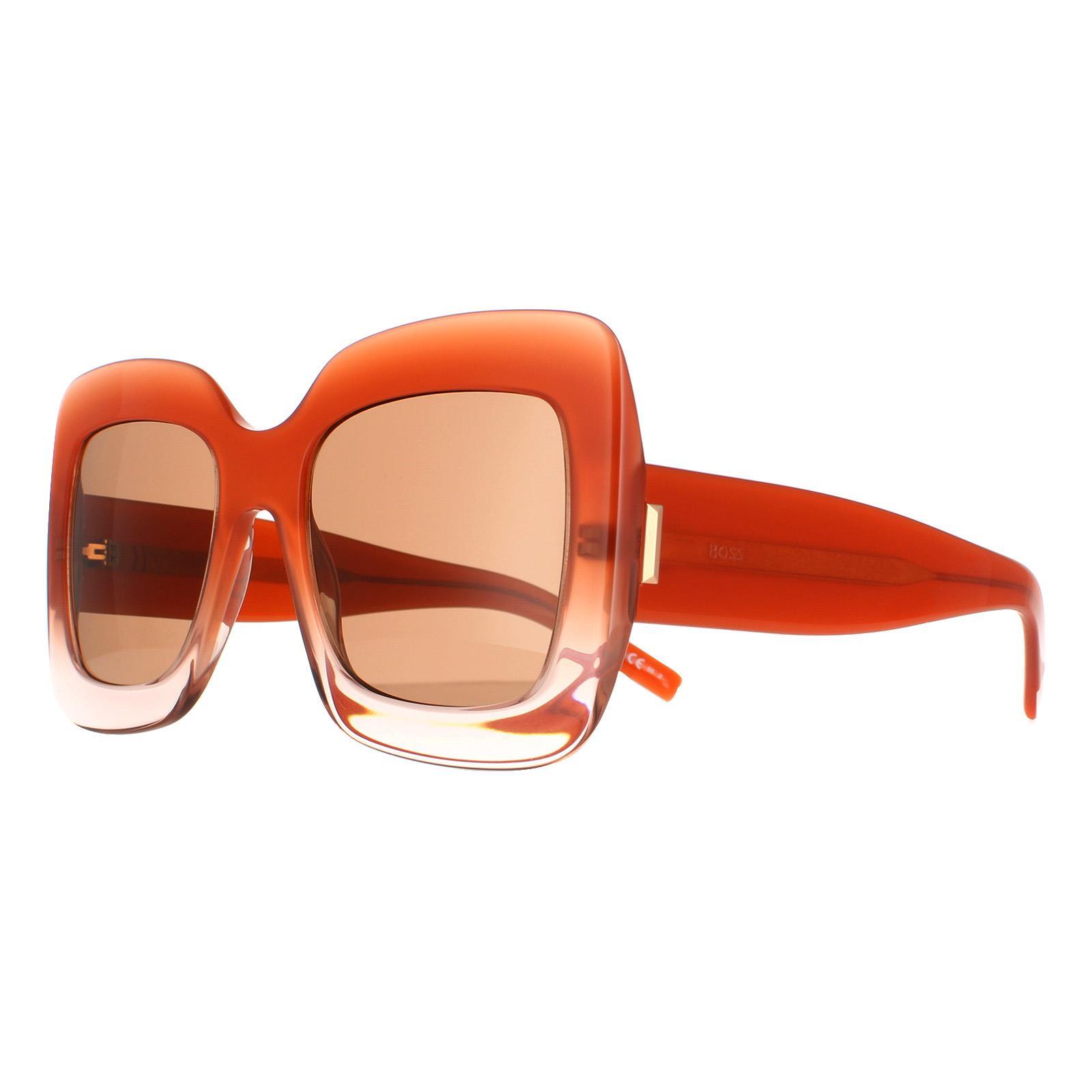 Hugo Boss Square Womens Brick Brown Brown Sunglasses 2/4