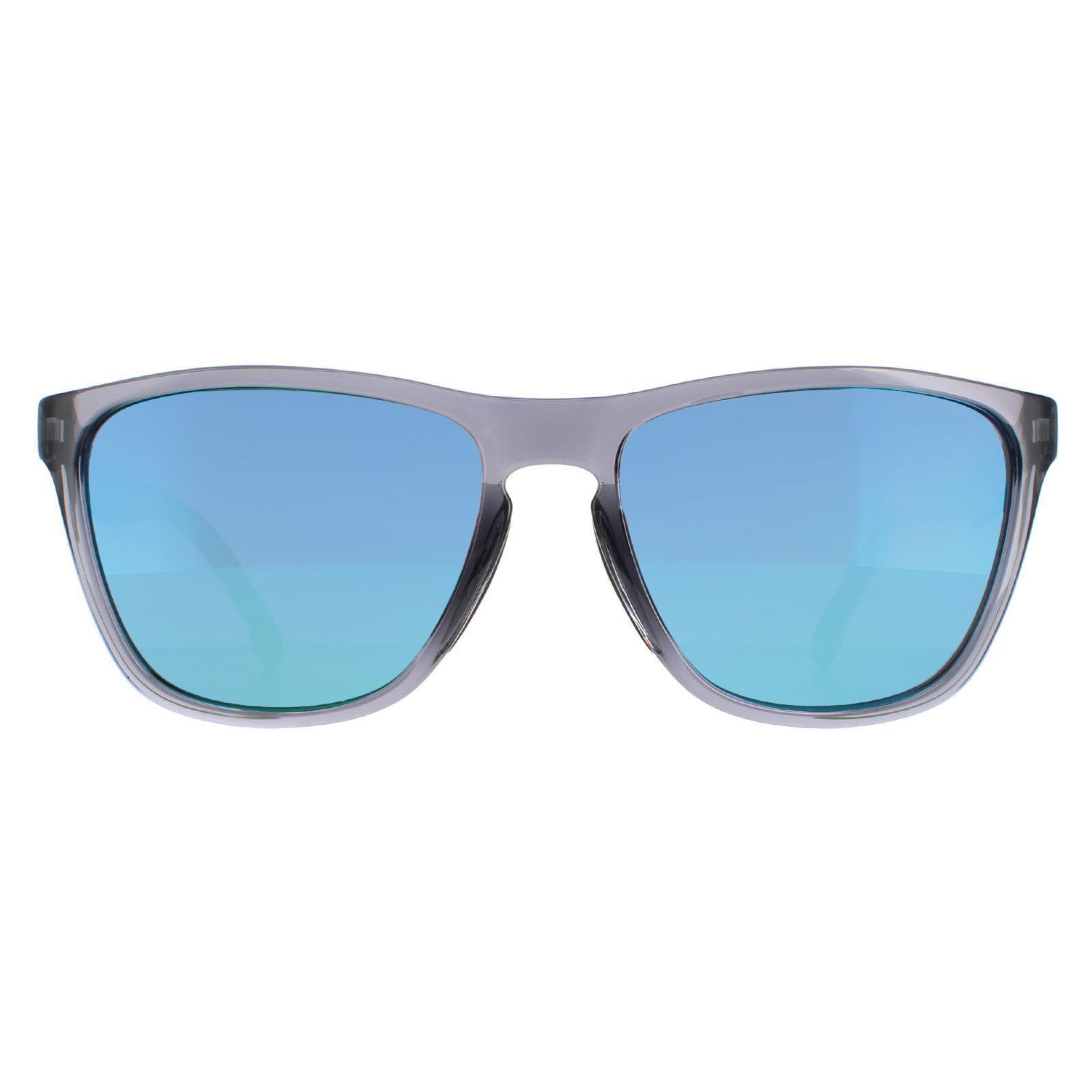 Carrera Square Unisex Grey Green Multilayer Mirror Sunglasses 1/4