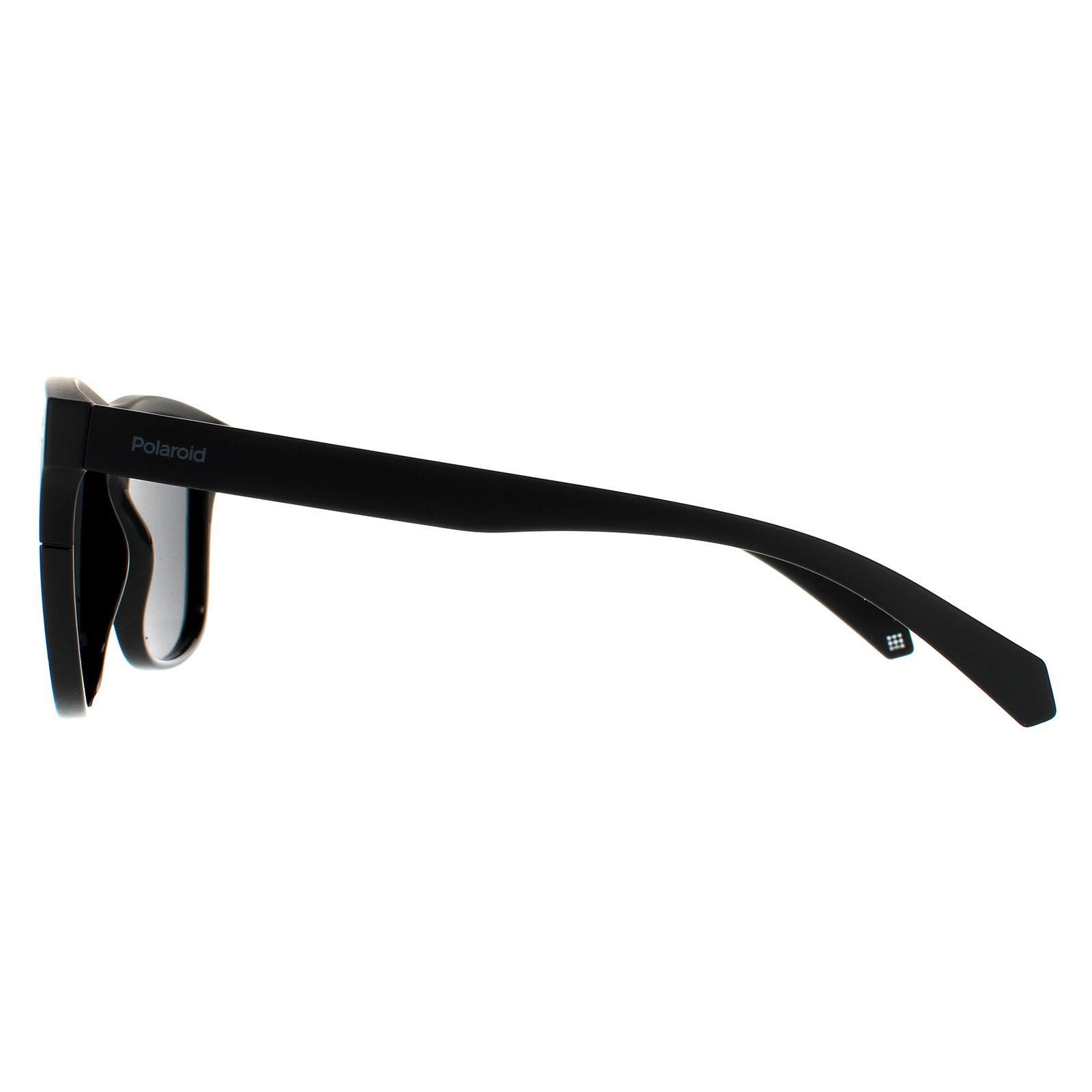 Polaroid Square Mens Black Grey Polarized Sunglasses 3/4