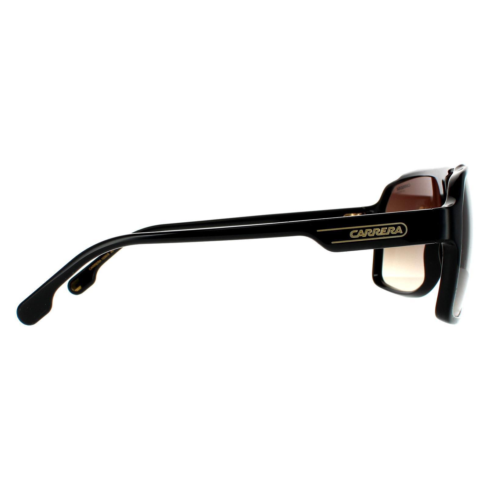 Carrera Aviator Mens Black Brown Gradient Sunglasses 4/4