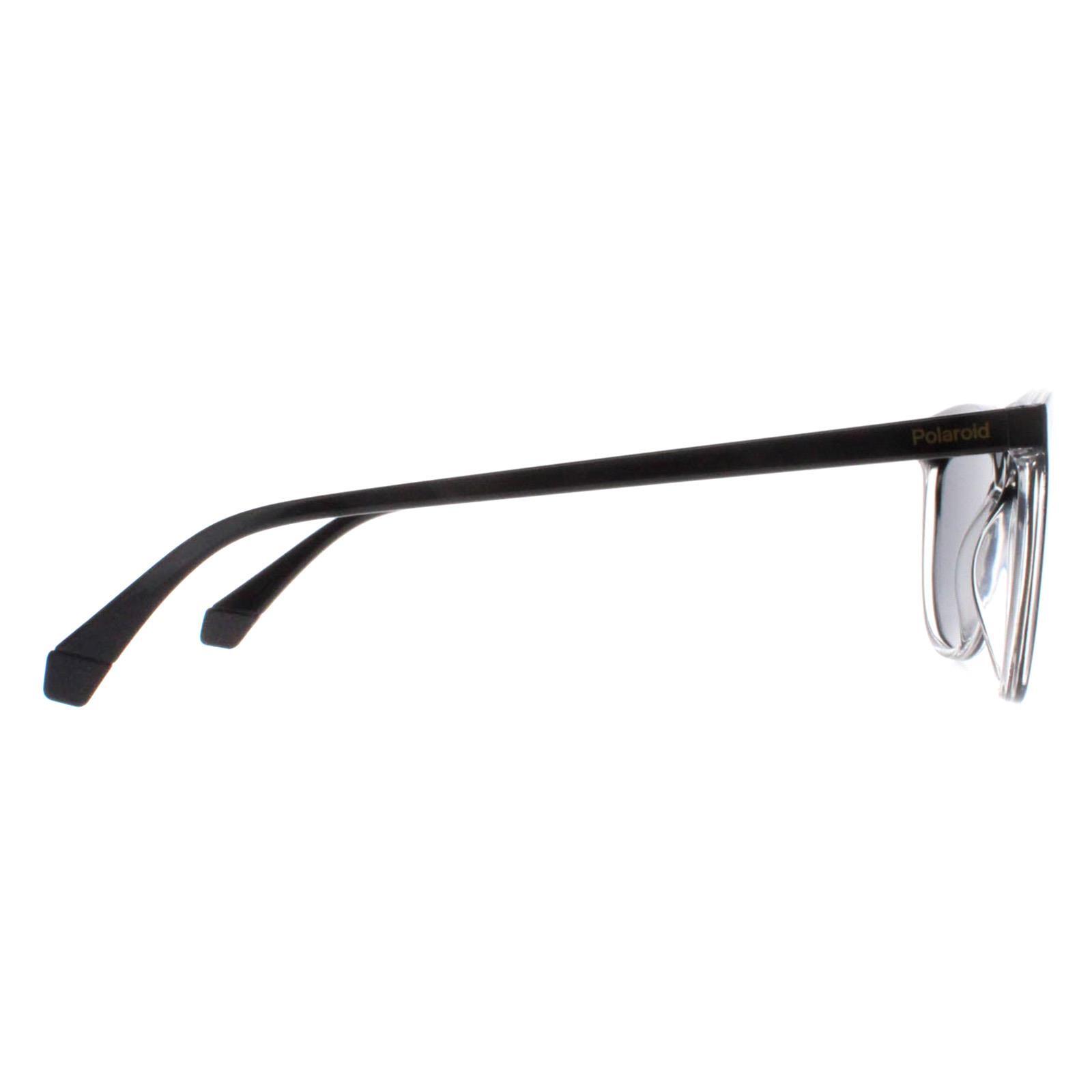 Polaroid Cat Eye Womens Black Crystal Grey Polarized PLD 4161/S 4/4