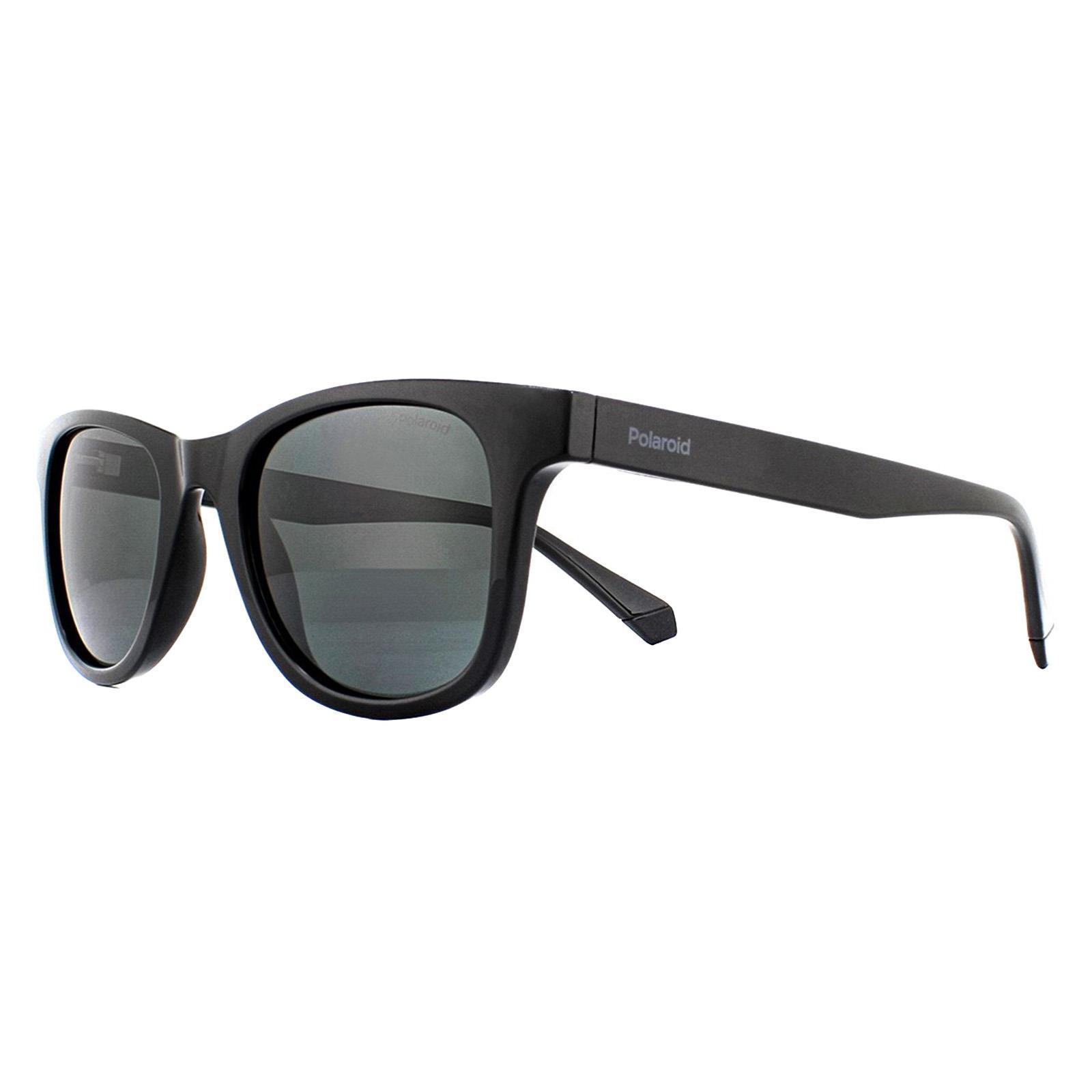 Polaroid Rectangle Mens Black Grey Polarized Sunglasses 2/4