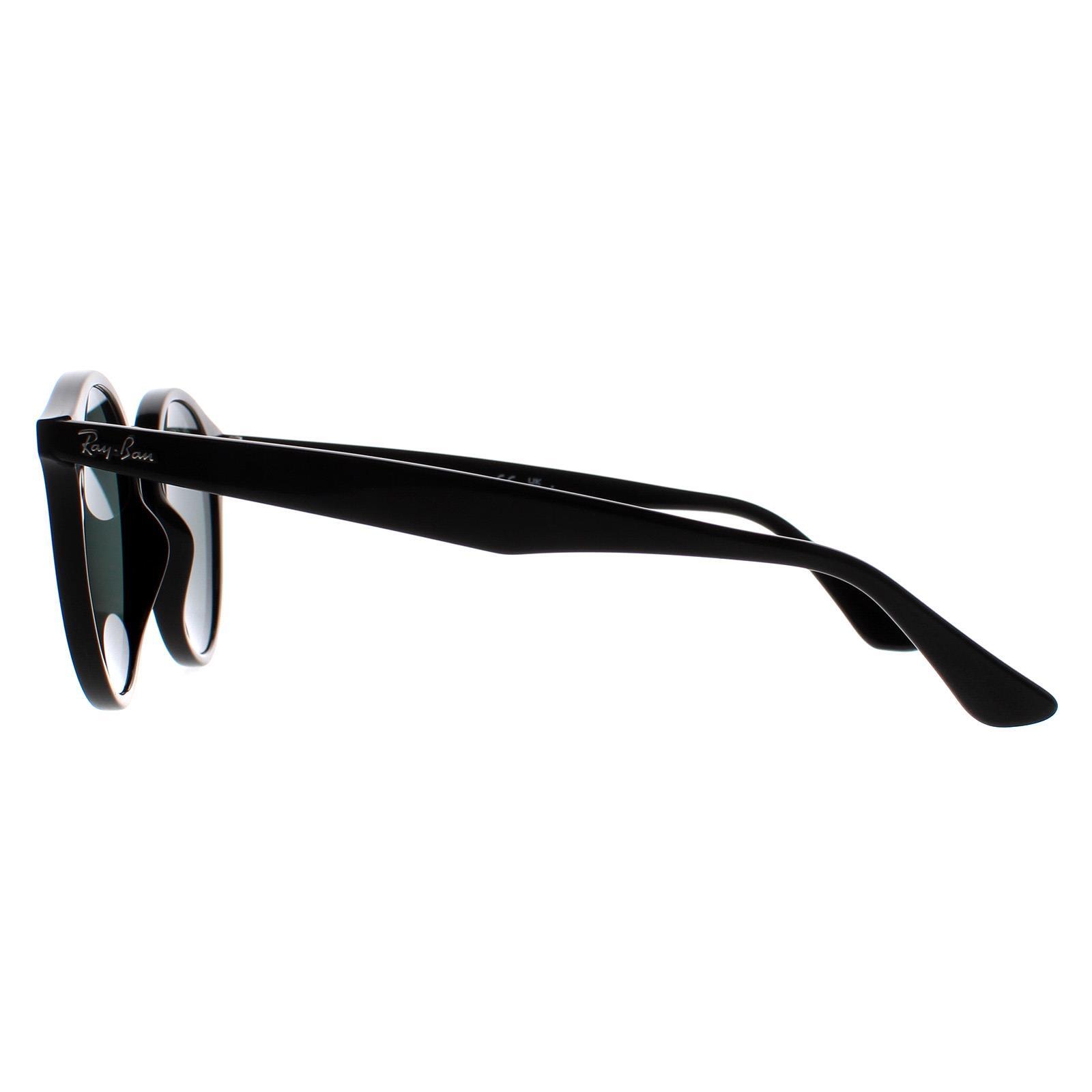 Ray-Ban Round Unisex Black Green Sunglasses 3/6