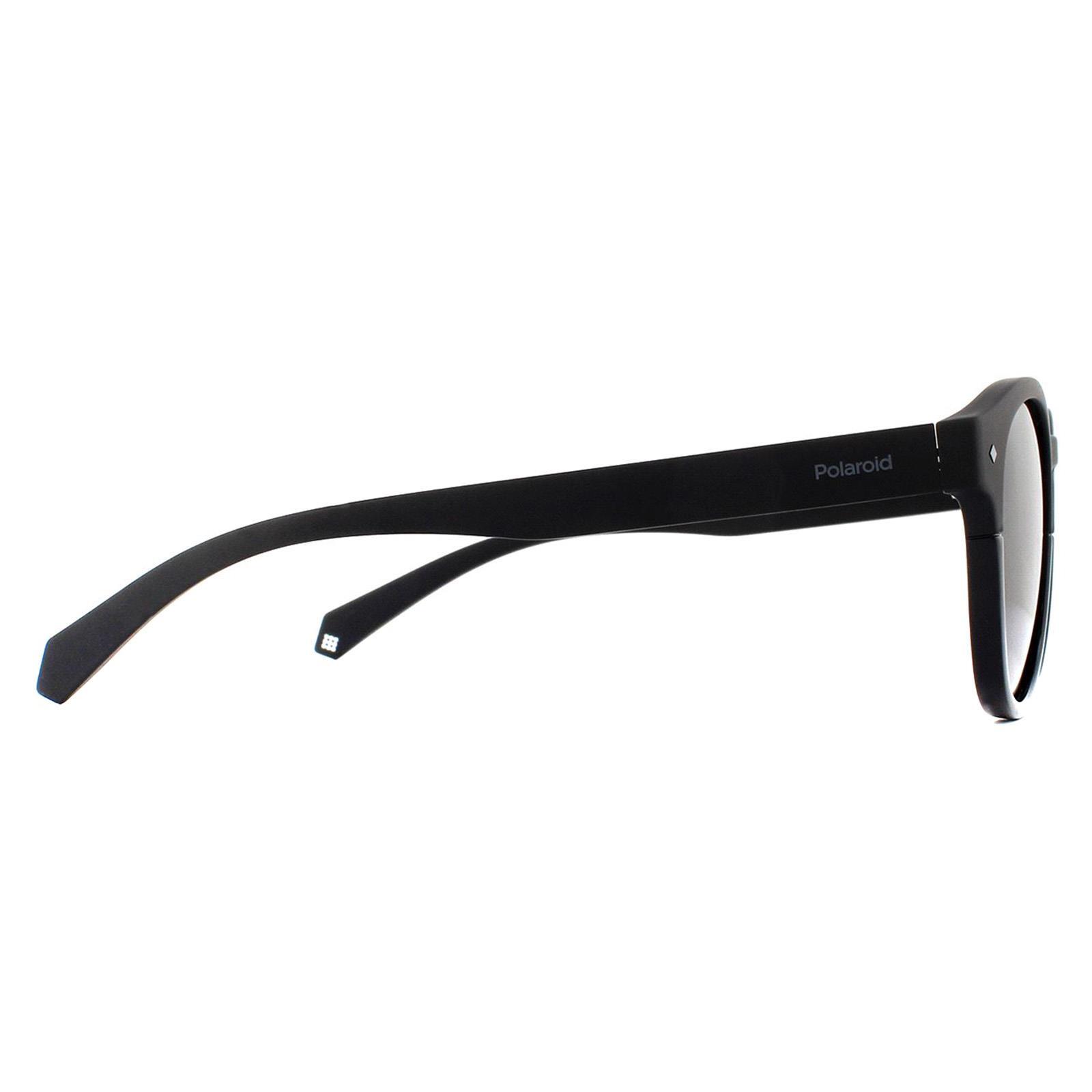 Polaroid Round Mens Black Grey Polarized Sunglasses 4/4