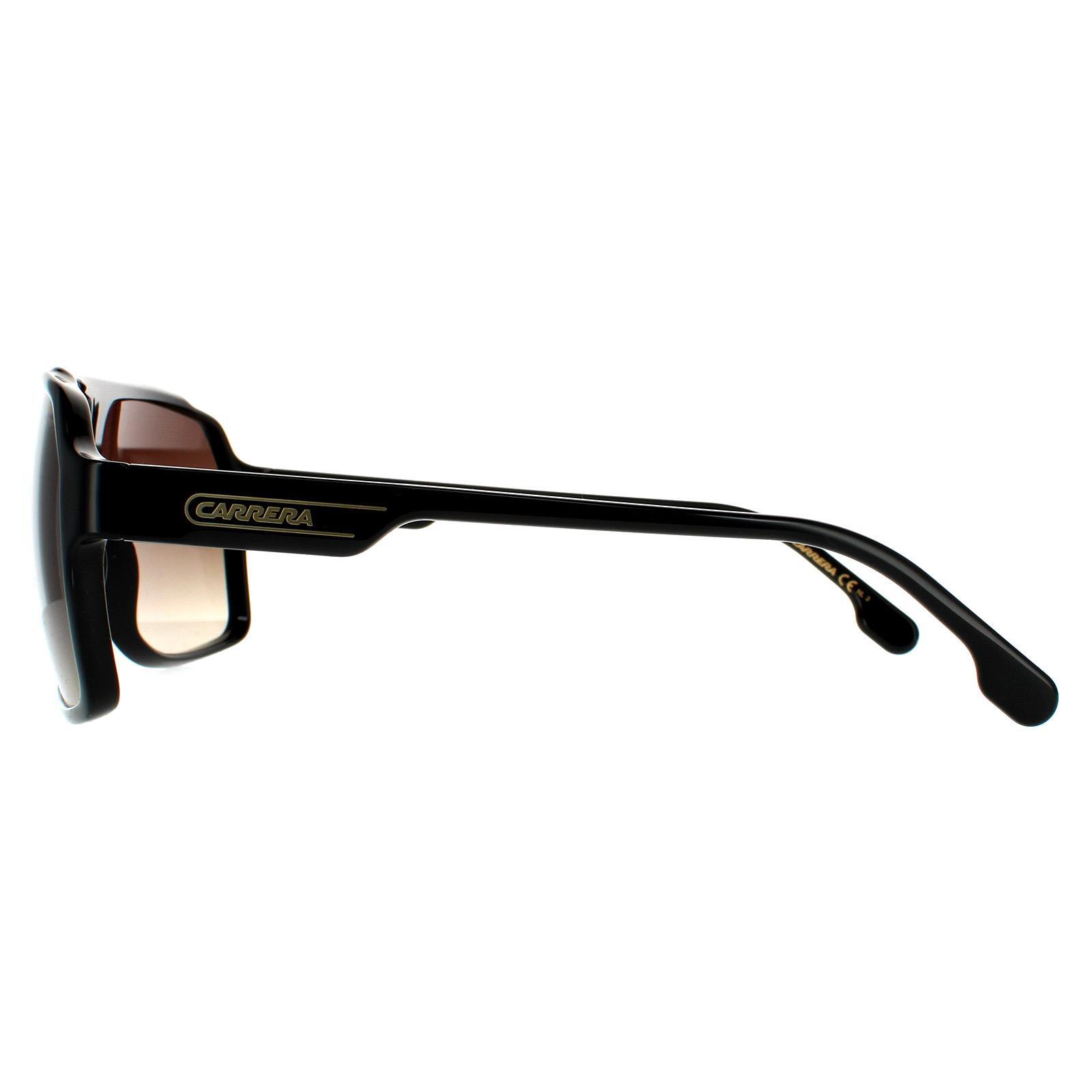 Carrera Aviator Mens Black Brown Gradient Sunglasses 3/4