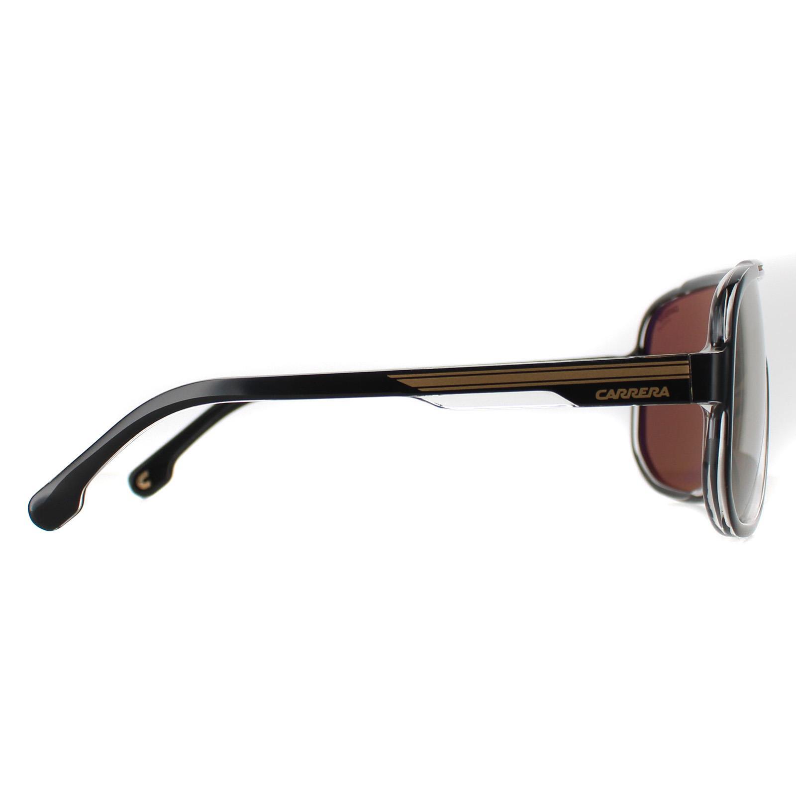 Carrera Rectangle Mens Black Gold Gold High Contrast Polarized Antireflex 1058/S 4/4