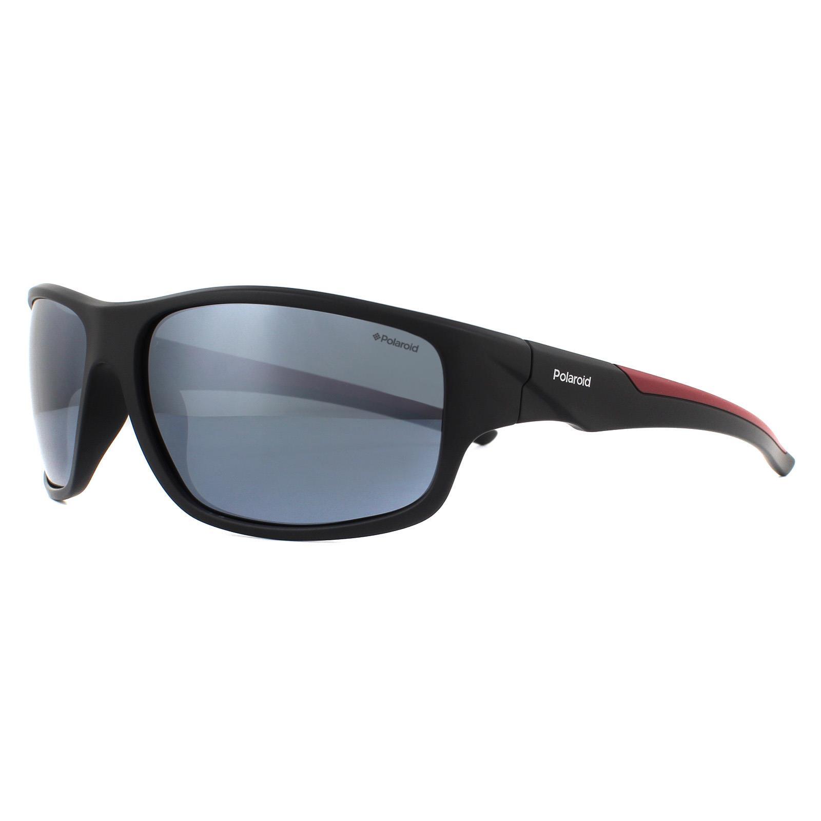 Polaroid Wrap Mens Black Grey Polarized Sunglasses 2/4