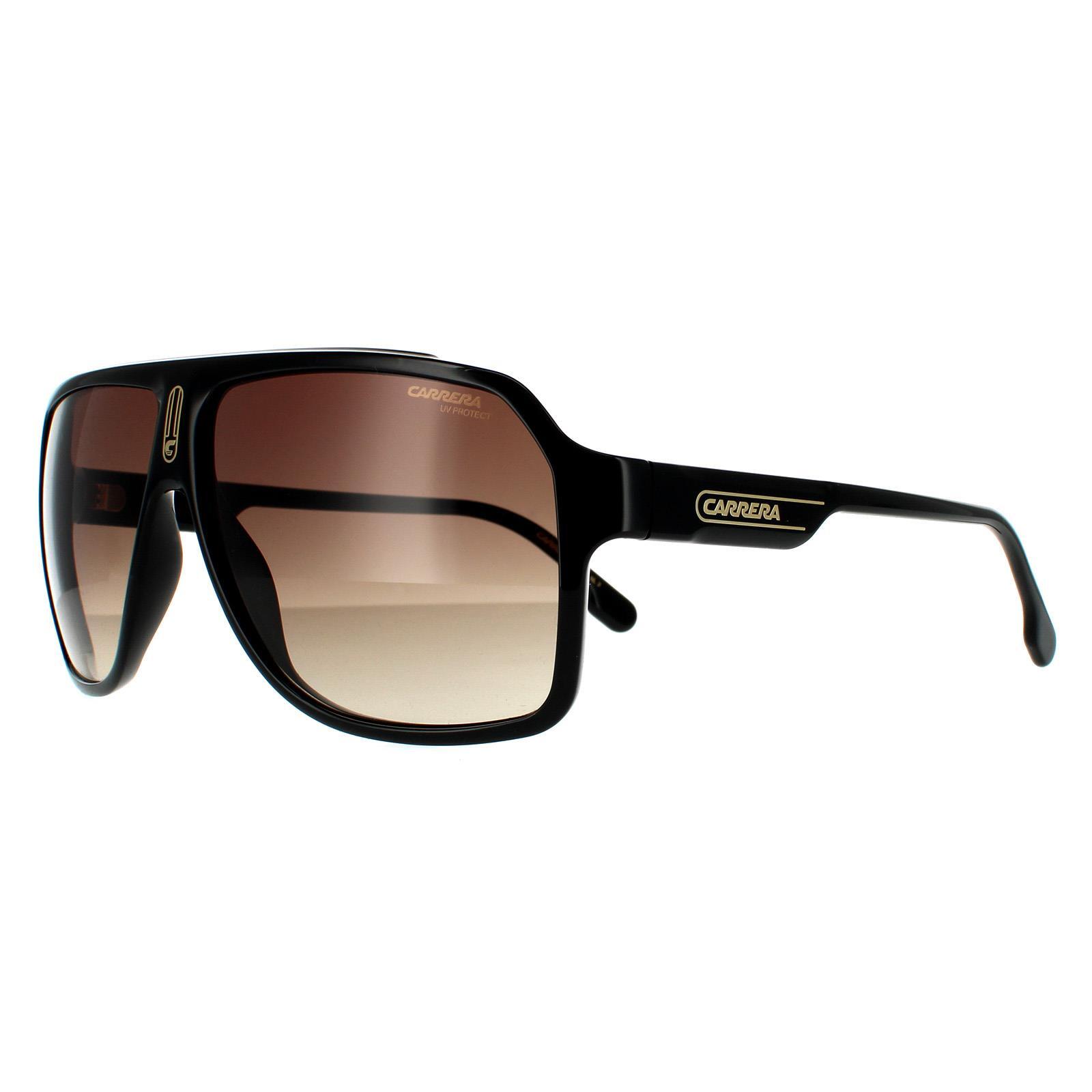 Carrera Aviator Mens Black Brown Gradient Sunglasses 2/4