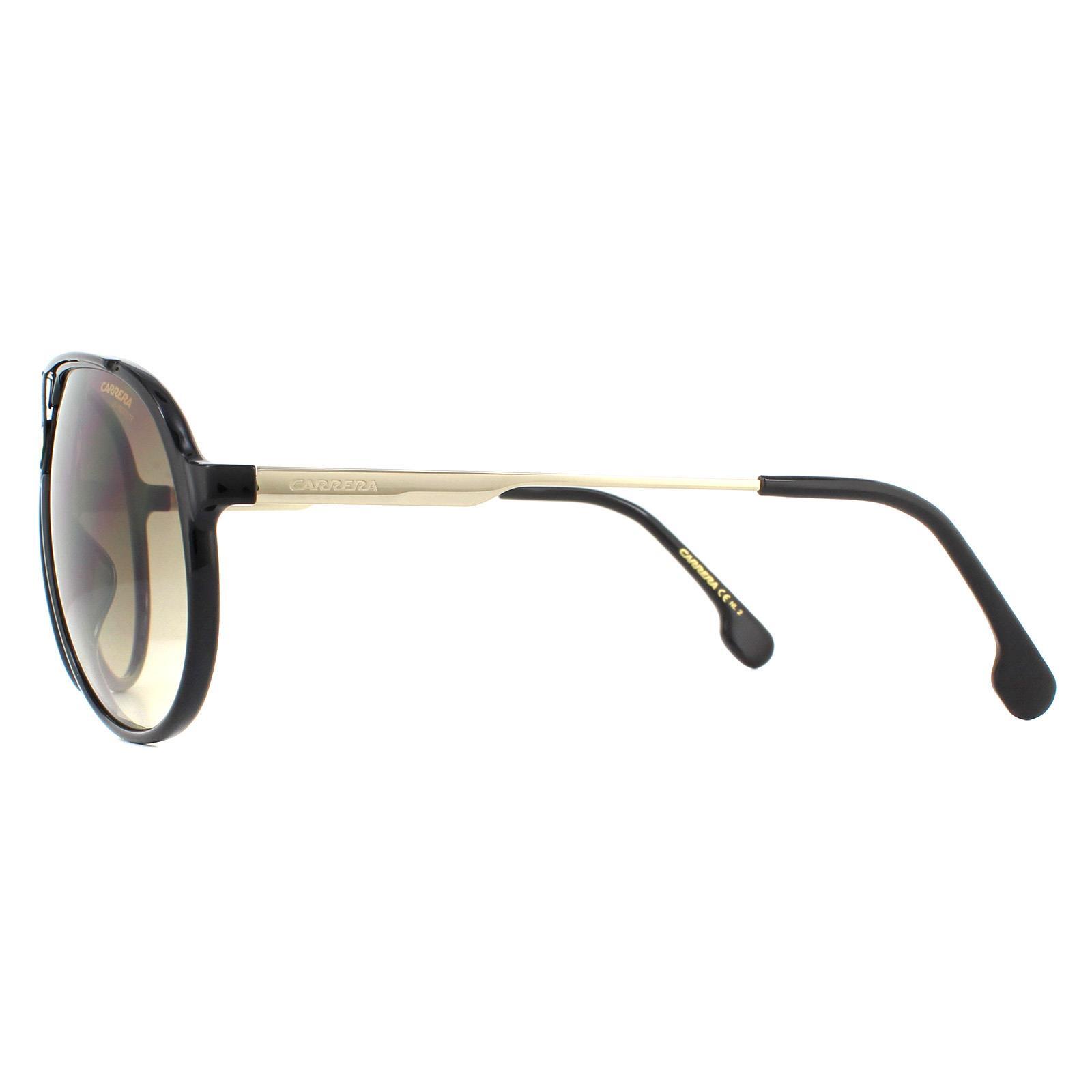 Carrera Aviator Mens Black Brown Gradient Sunglasses 3/4