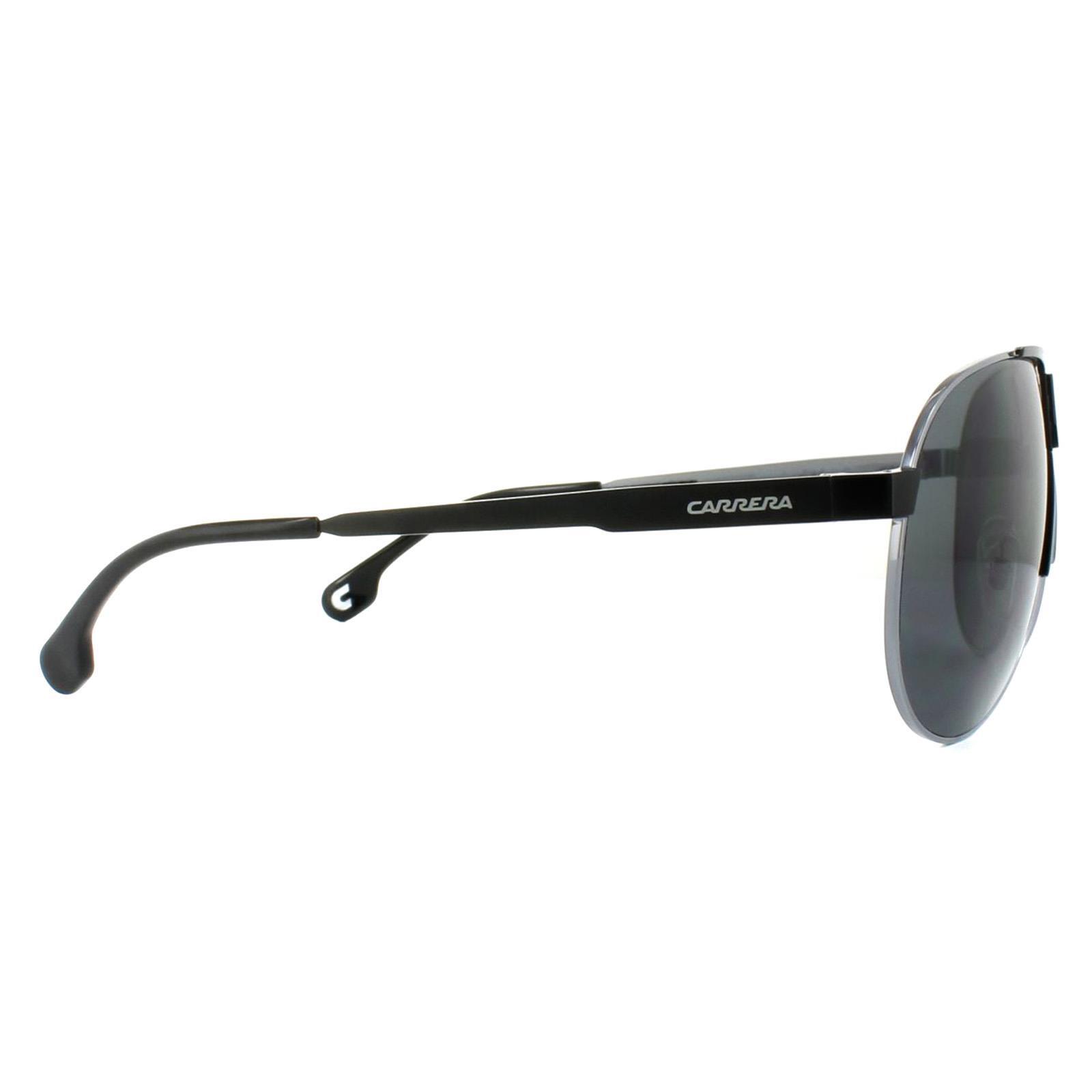 Carrera Aviator Unisex Ruthenium Matt Black Grey Blue Sunglasses 4/4