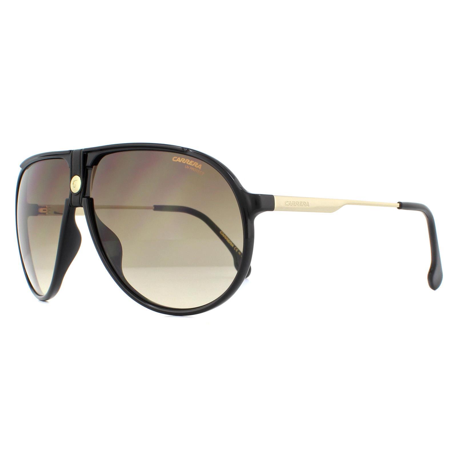 Carrera Aviator Mens Black Brown Gradient Sunglasses 2/4
