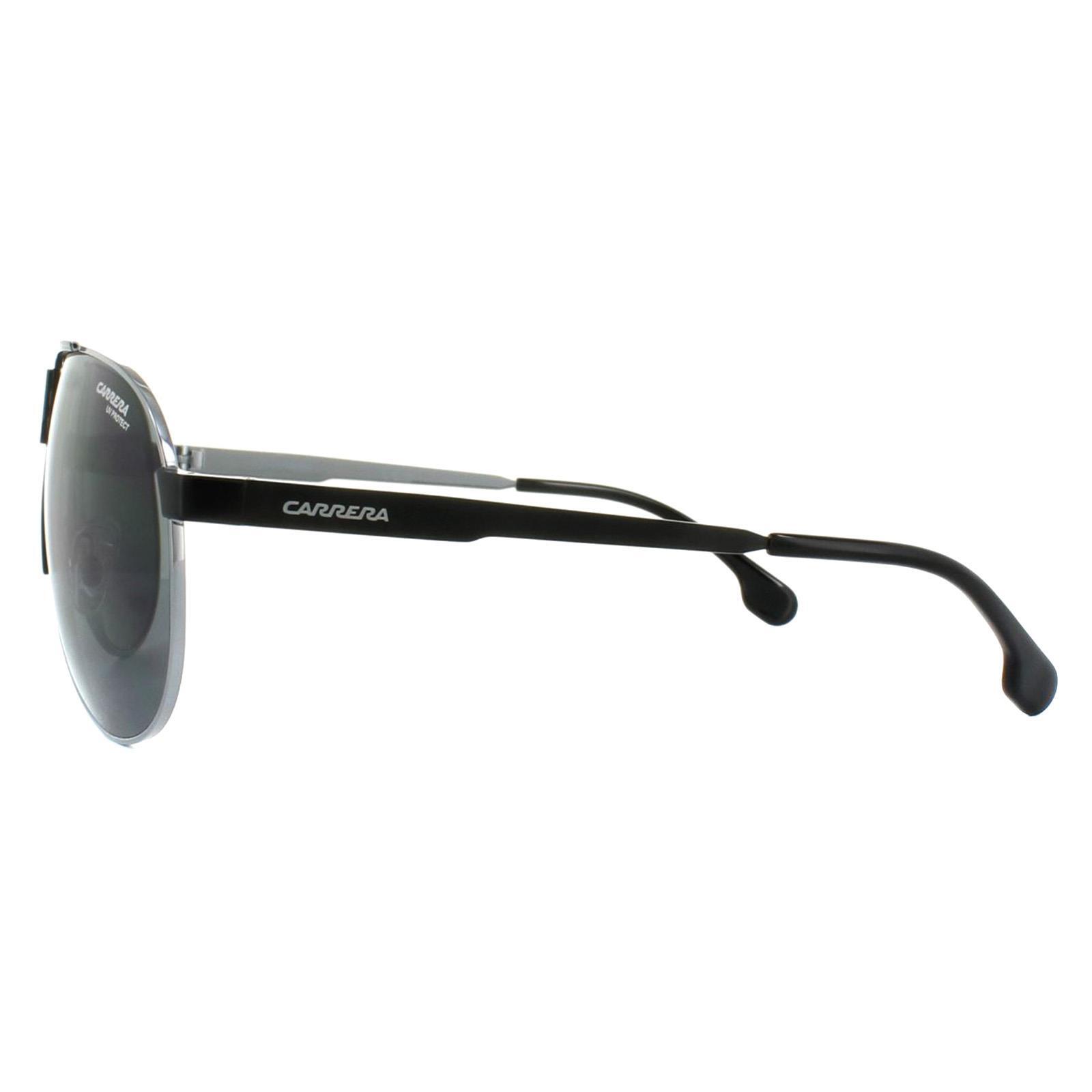 Carrera Aviator Unisex Ruthenium Matt Black Grey Blue Sunglasses 3/4