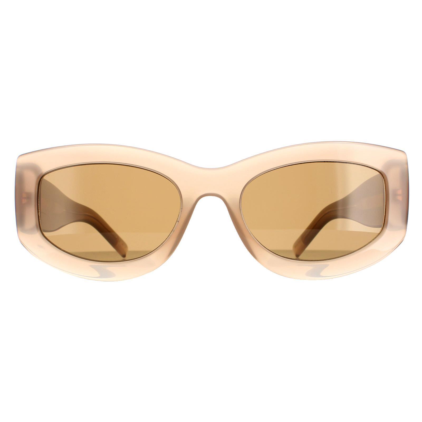 HUGO BOSS Hugo Boss Butterfly Womens Clear Brown Brown Sunglasses
