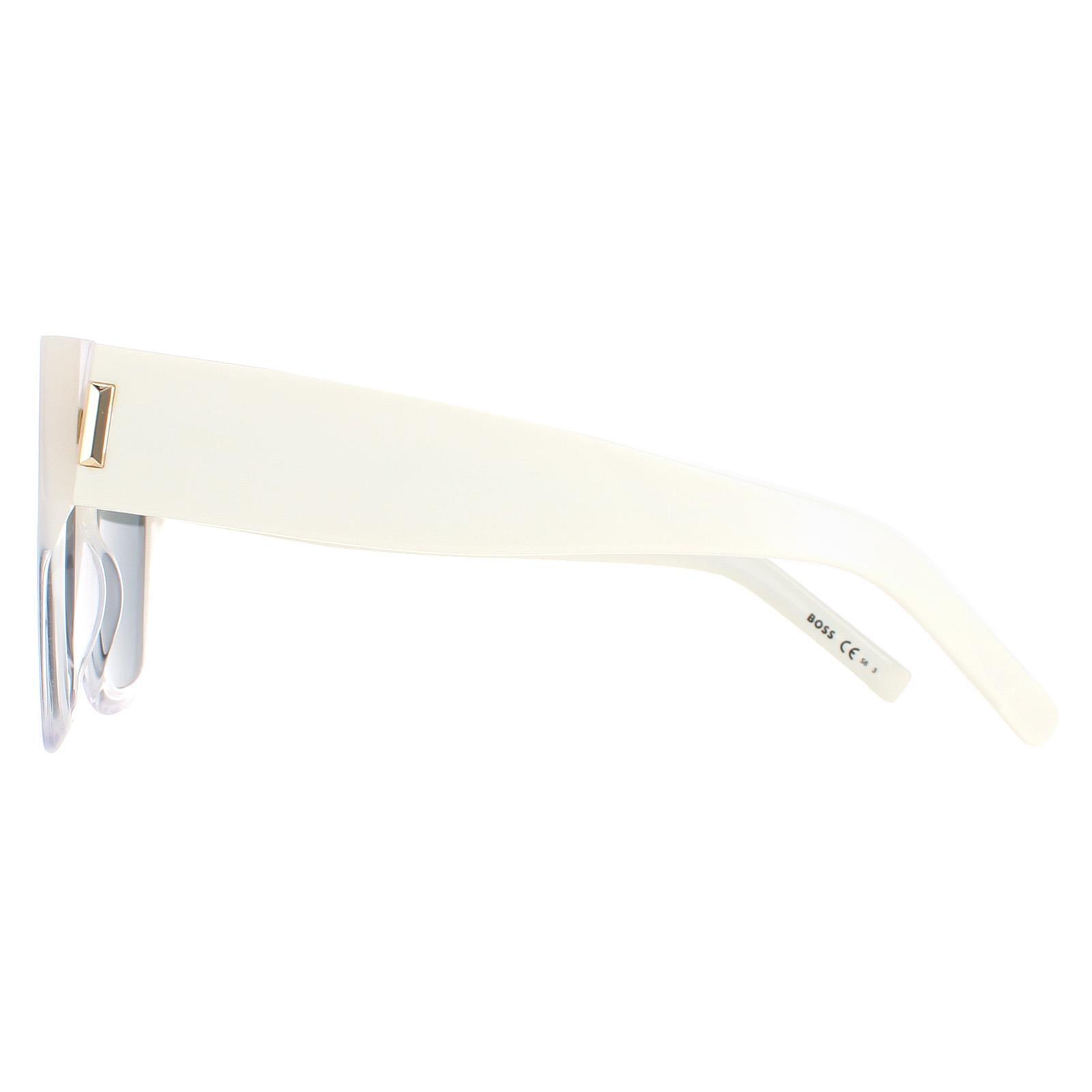 Hugo Boss Square Womens Shaded Ivory Grey Sunglasses 3/4