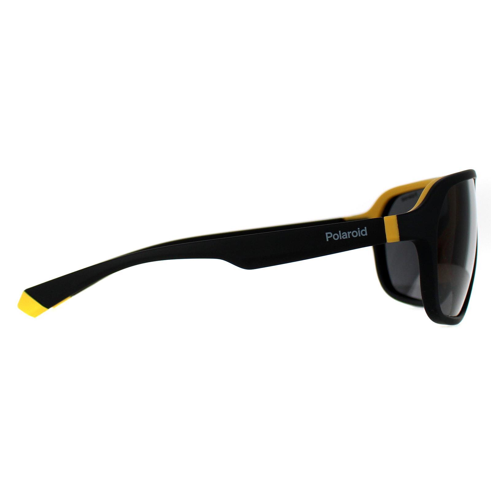 Polaroid Rectangle Unisex Matte Black Yellow Grey Polarized PLD 2152/S 4/4