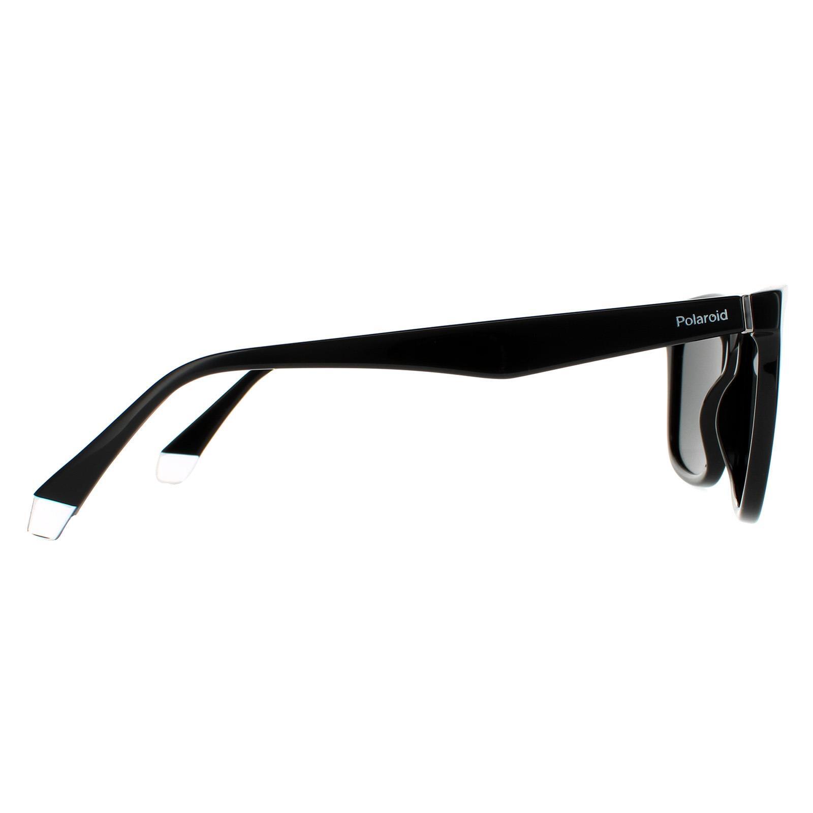 Polaroid Square Unisex Black Grey Polarized Sunglasses 4/4