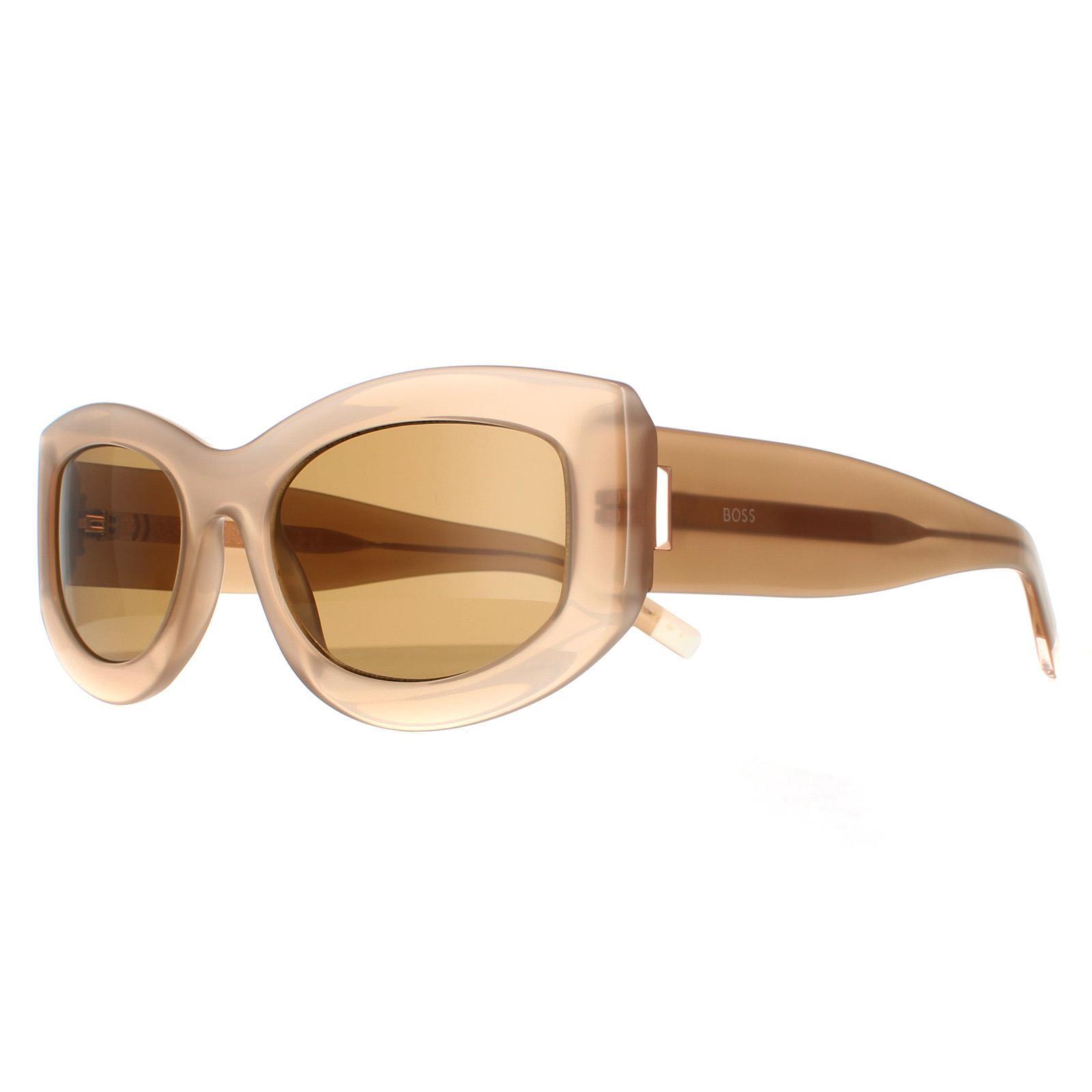 Hugo Boss Butterfly Womens Clear Brown Brown Sunglasses 2/4