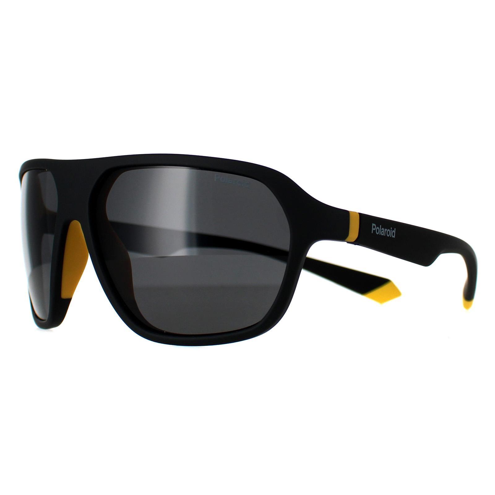 Polaroid Rectangle Unisex Matte Black Yellow Grey Polarized PLD 2152/S 2/4