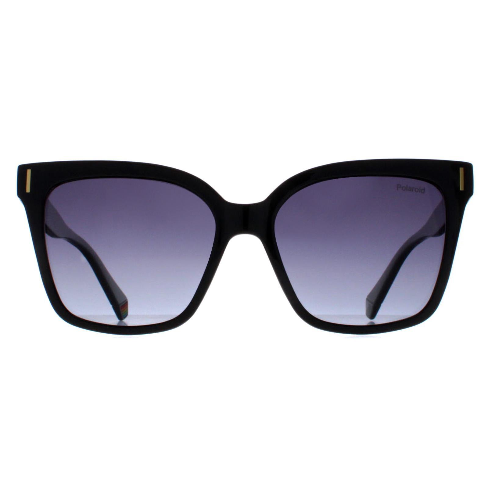 Polaroid Cat Eye Womens Black Grey Gradient Polarized PLD 6192/S 1/4