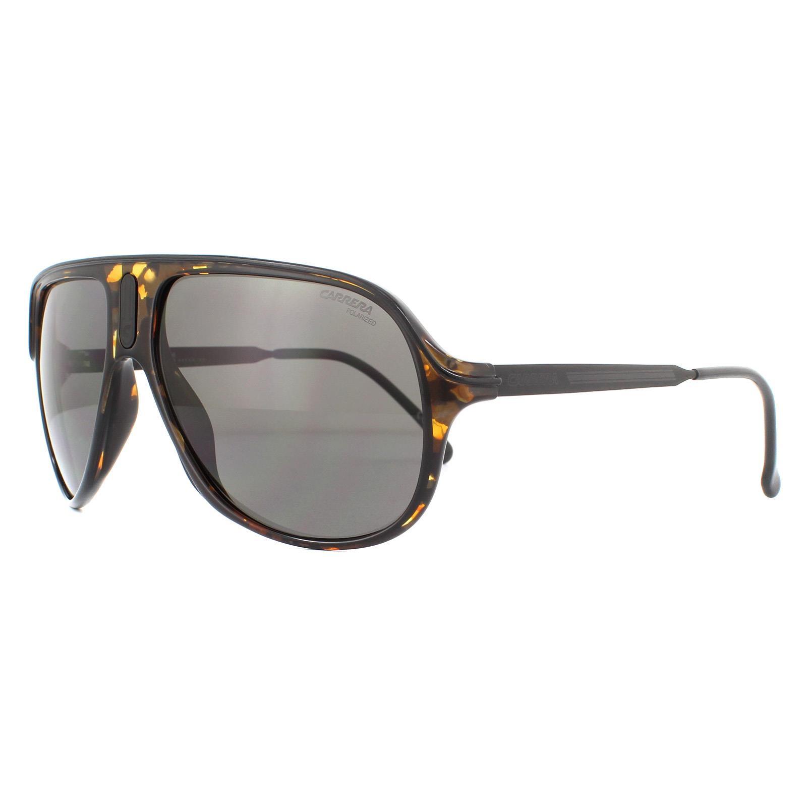 Carrera Aviator Unisex Havana Grey Polarized Sunglasses 2/4
