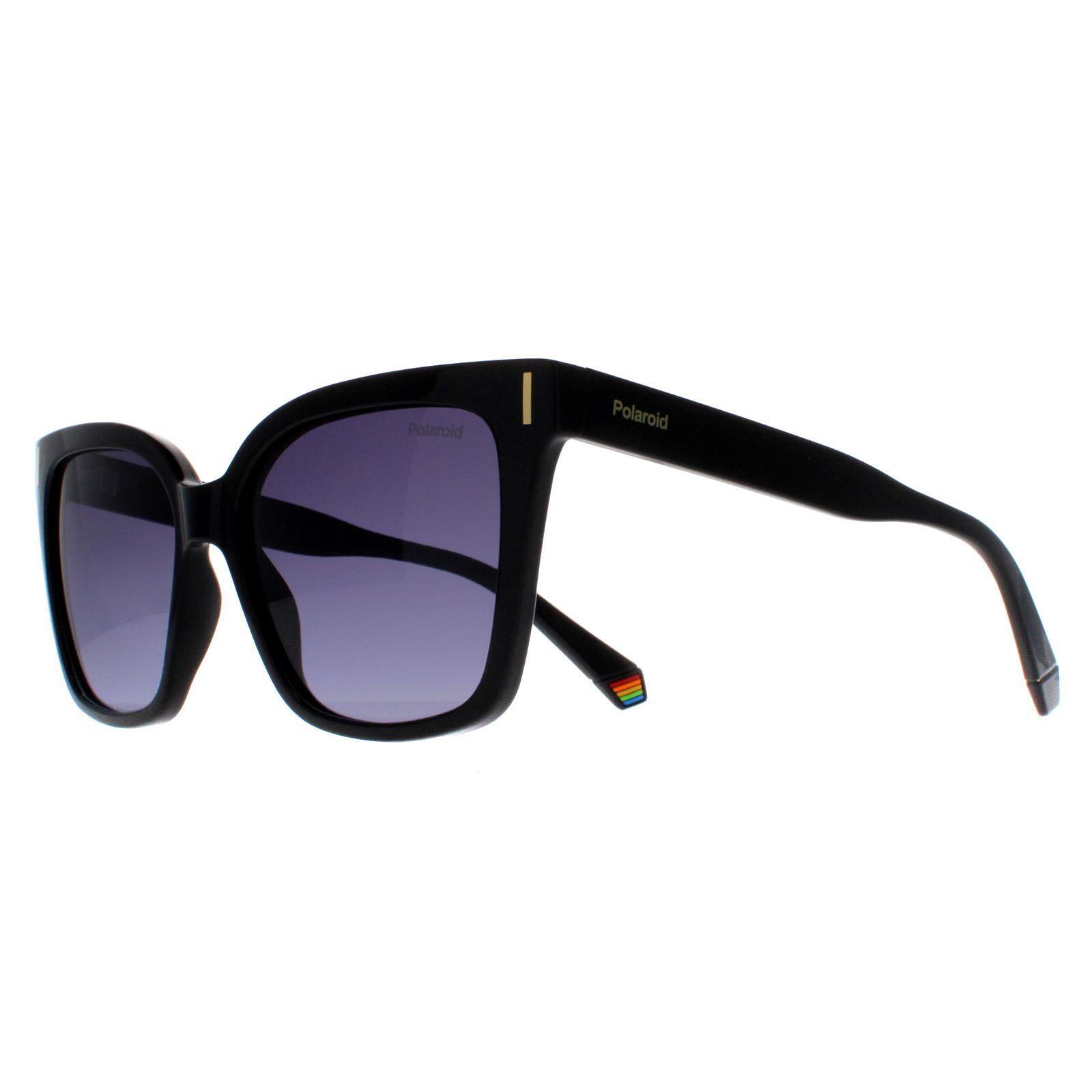 Polaroid Cat Eye Womens Black Grey Gradient Polarized PLD 6192/S 2/4