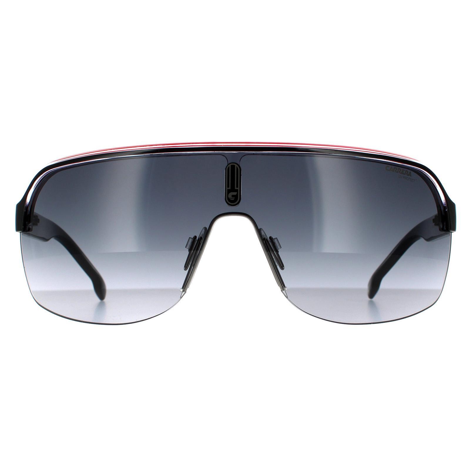 CARRERA Carrera Shield Unisex Black Crystal White Red Dark Grey Gradient Sunglasses