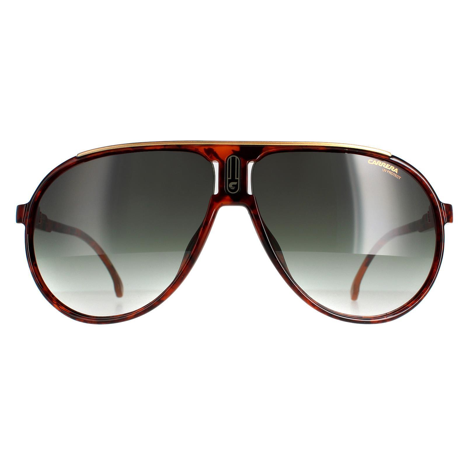 CARRERA Carrera Aviator Mens Red Havana Green Gradient Sunglasses