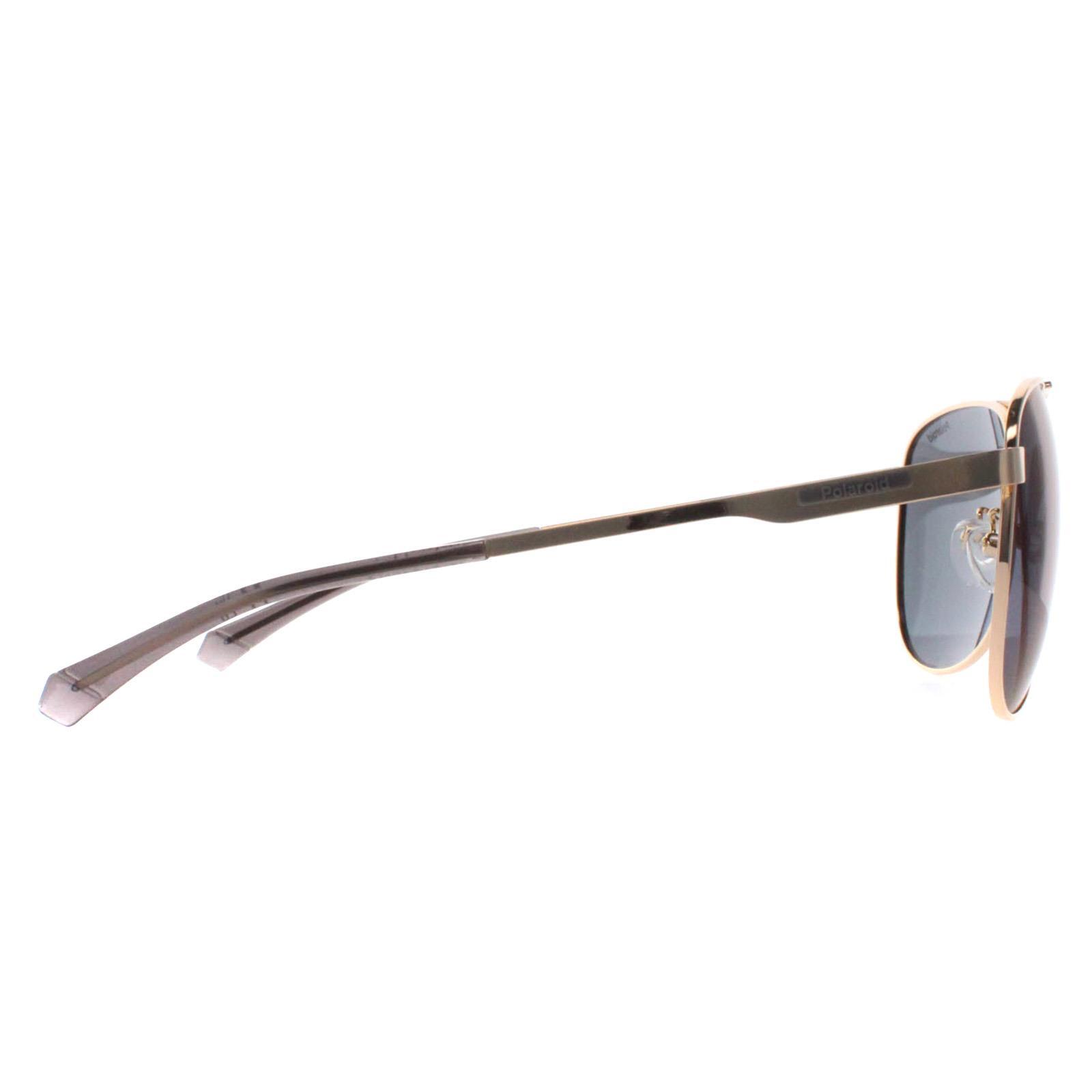 Polaroid Aviator Mens Gold Blue Mirror Polarized PLD 2160/G/S/X 4/4