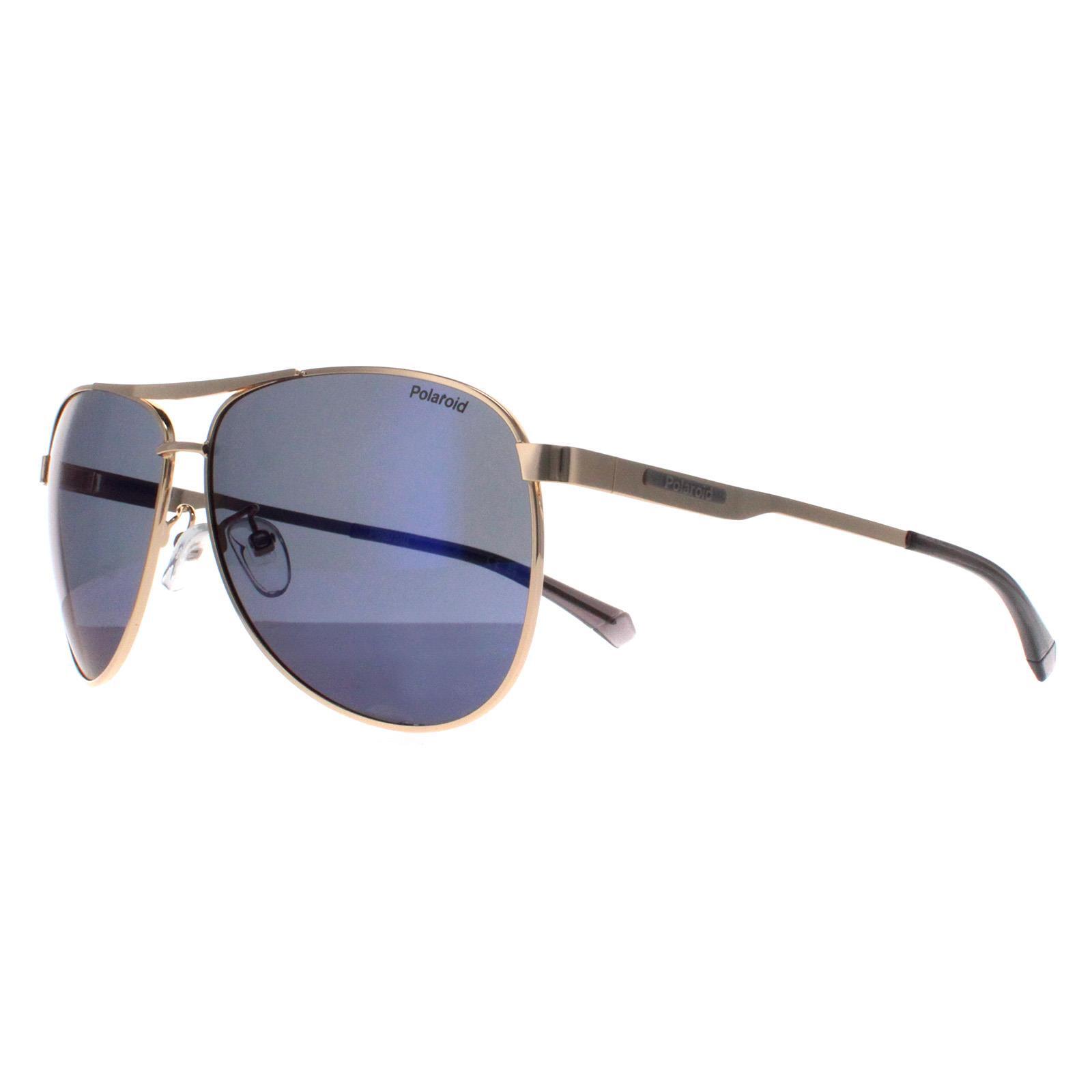 Polaroid Aviator Mens Gold Blue Mirror Polarized PLD 2160/G/S/X 2/4