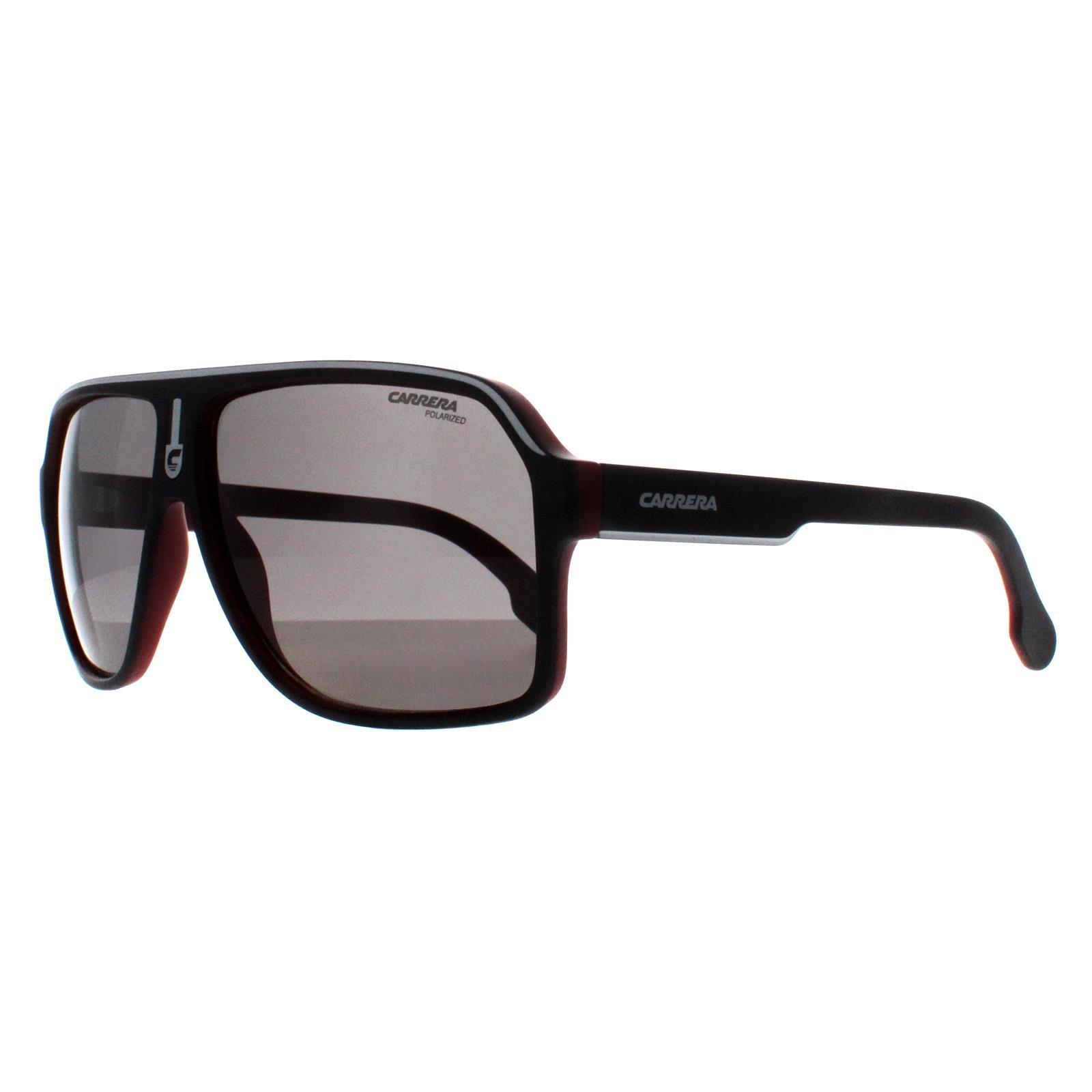 Carrera Aviator Unisex Black Silver Red Grey Polarized Sunglasses 2/4
