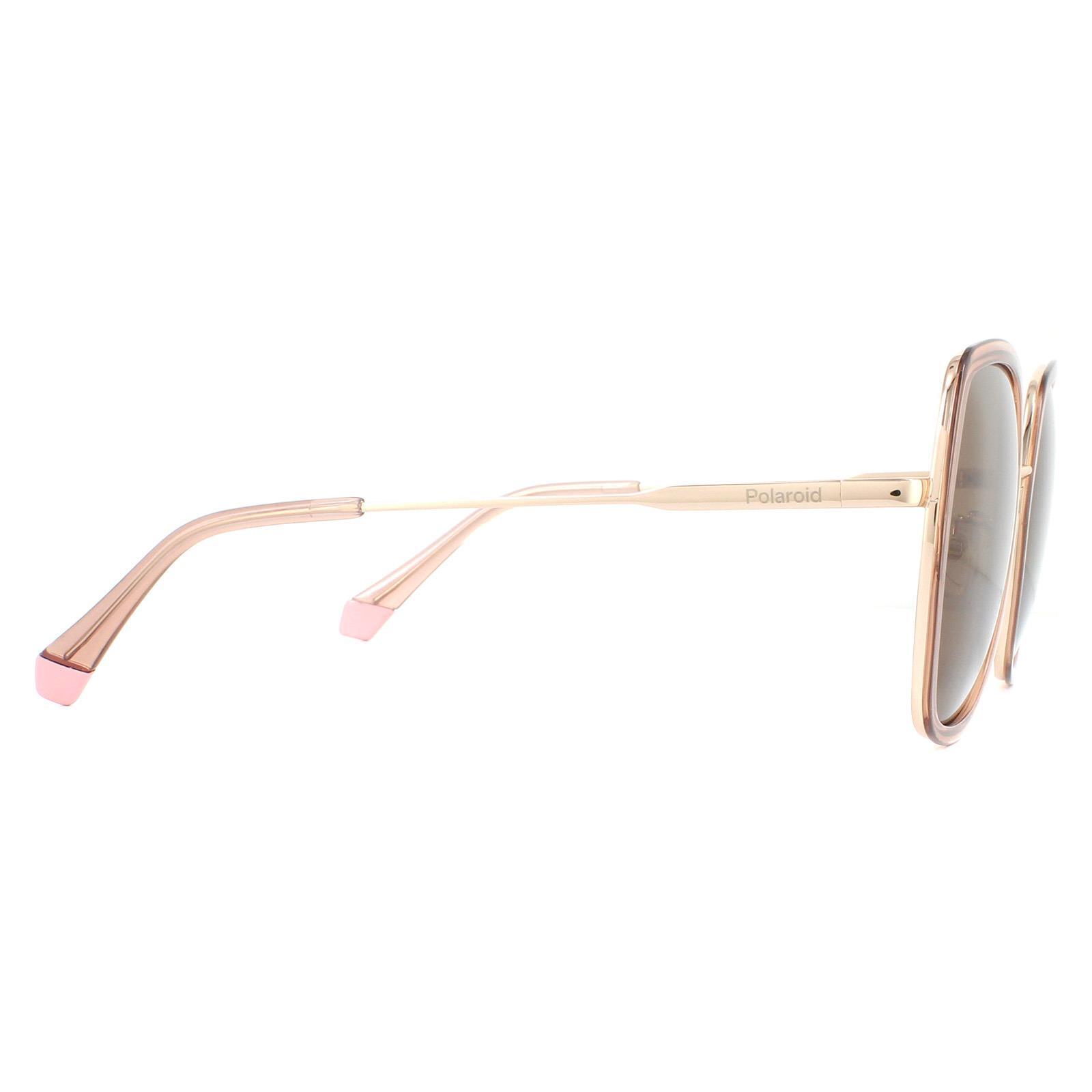 Polaroid Square Womens Pink Bronze Polarized Sunglasses 4/4
