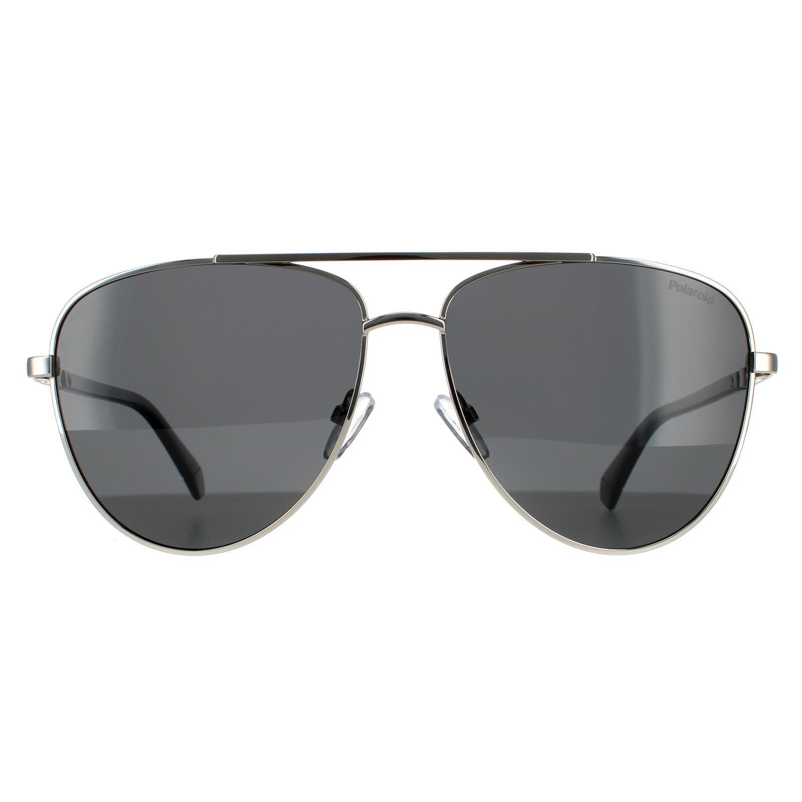 POLAROID Polaroid Aviator Unisex Palladium Grey Polarized Sunglasses