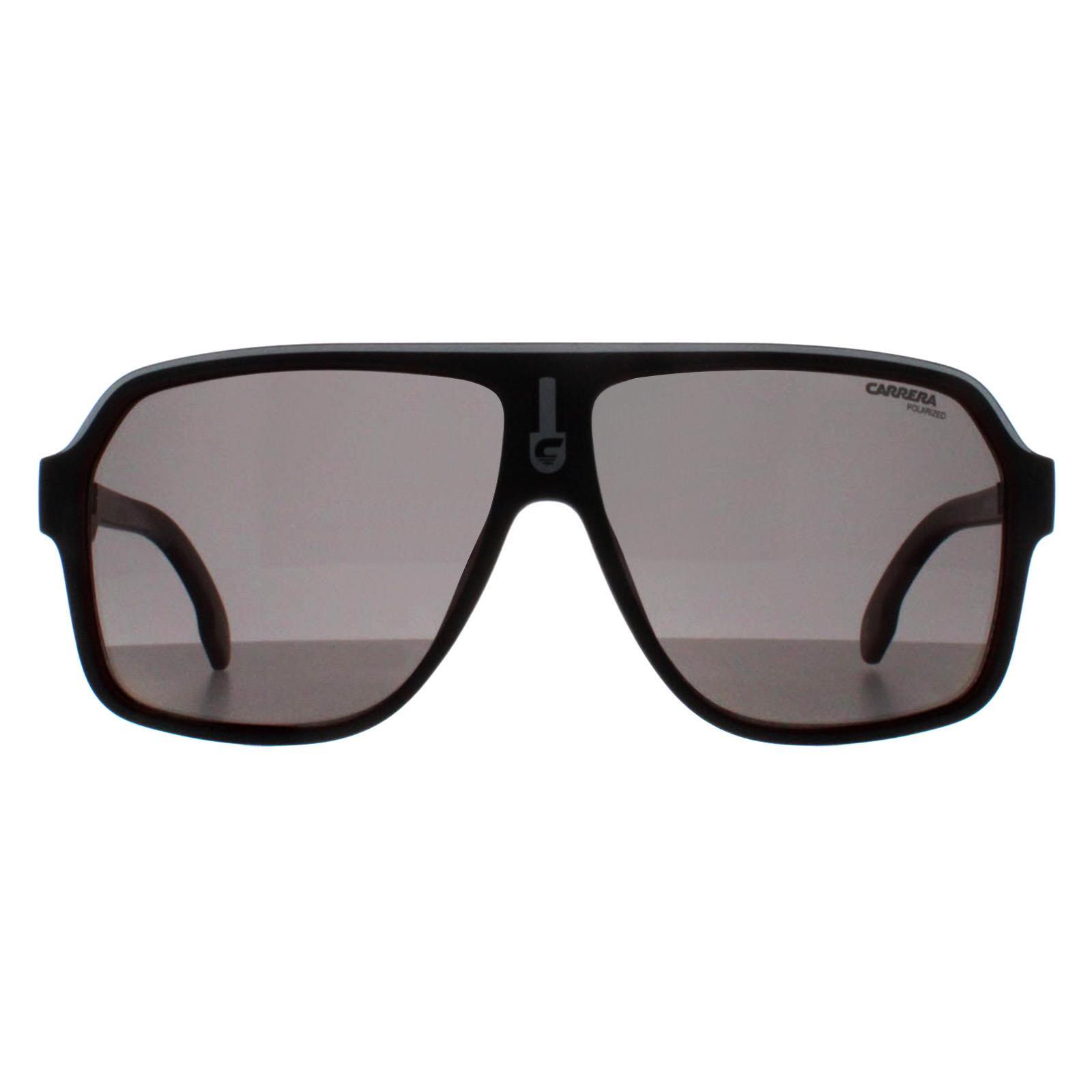 Carrera Aviator Unisex Black Silver Red Grey Polarized Sunglasses 1/4