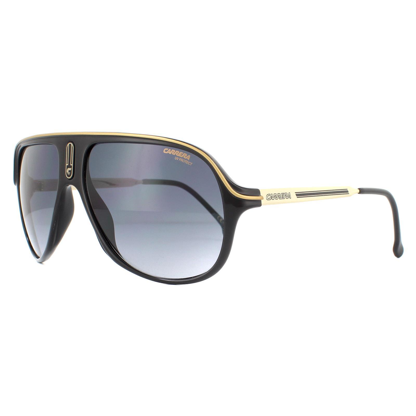 Carrera Aviator Unisex Black Dark Grey Gradient Sunglasses 2/4