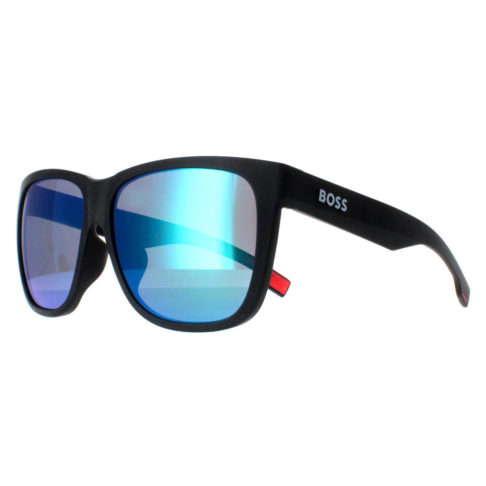 Hugo Boss Square Mens Matte Black Red Green Multilayer BOSS 1453/F/S 2/4