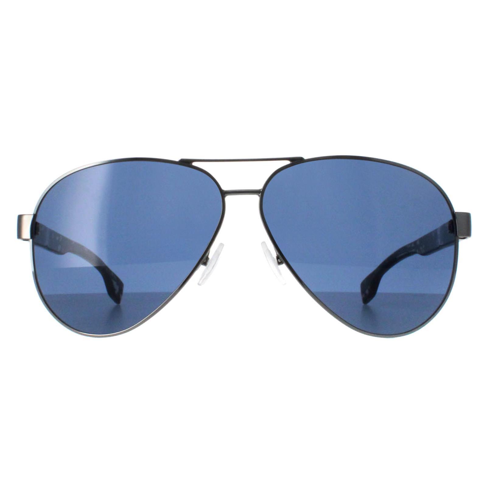 HUGO BOSS Hugo Boss Aviator Mens Ruthenium Blue BOSS 1560/O/S