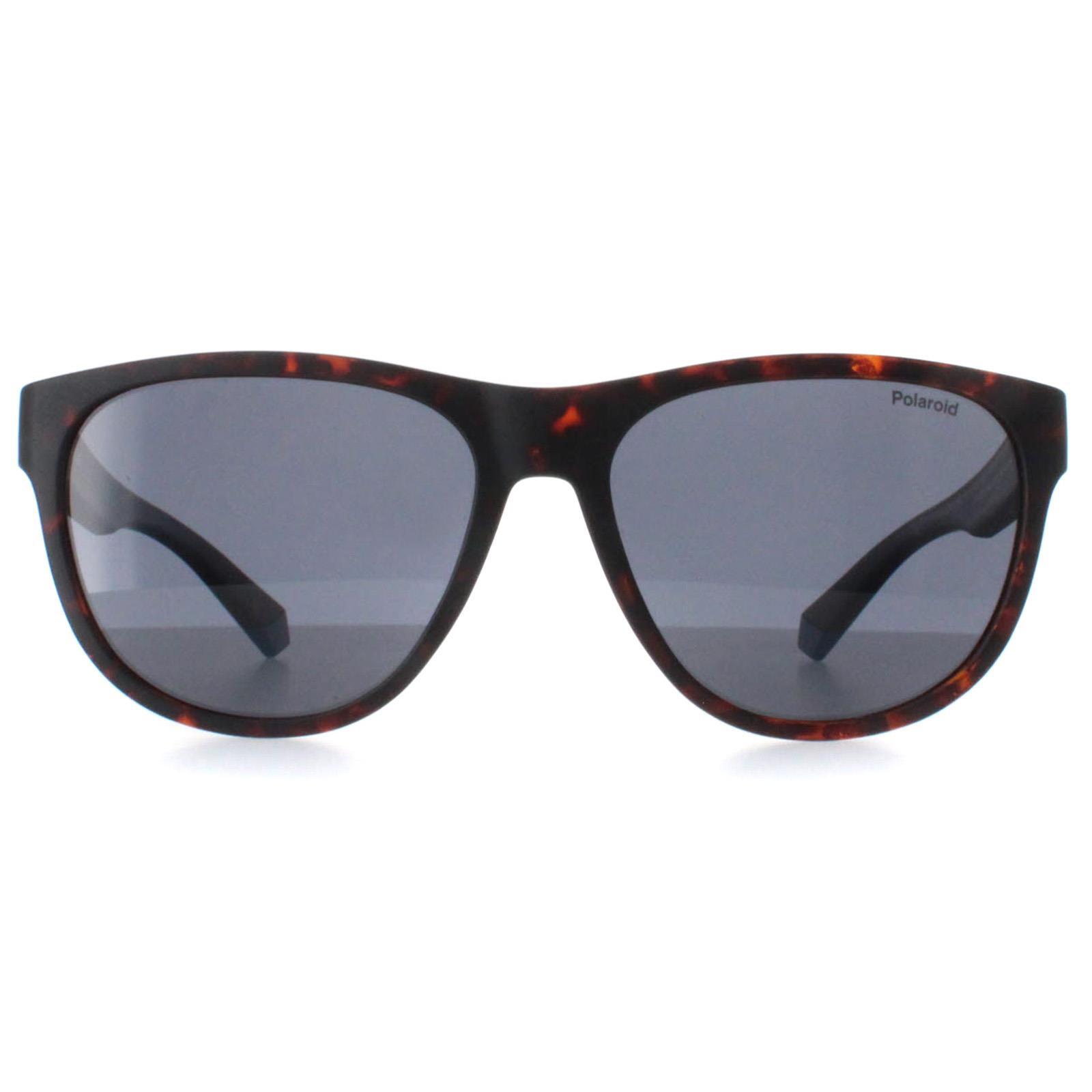 POLAROID Polaroid Round Unisex Matte Havana Blue Grey Polarized PLD 2156/S
