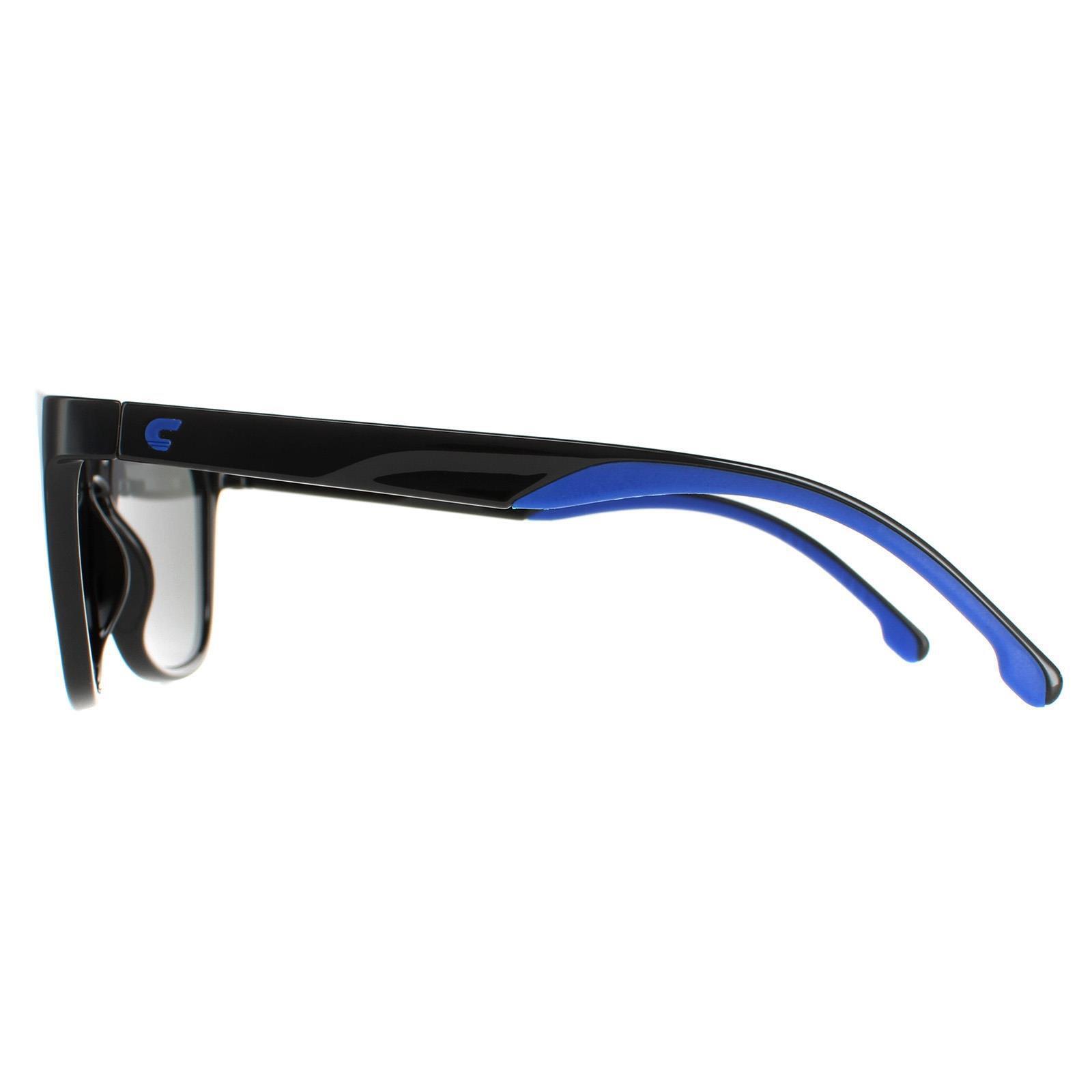 Carrera Square Unisex Black Blue Blue Mirror Sunglasses 3/4