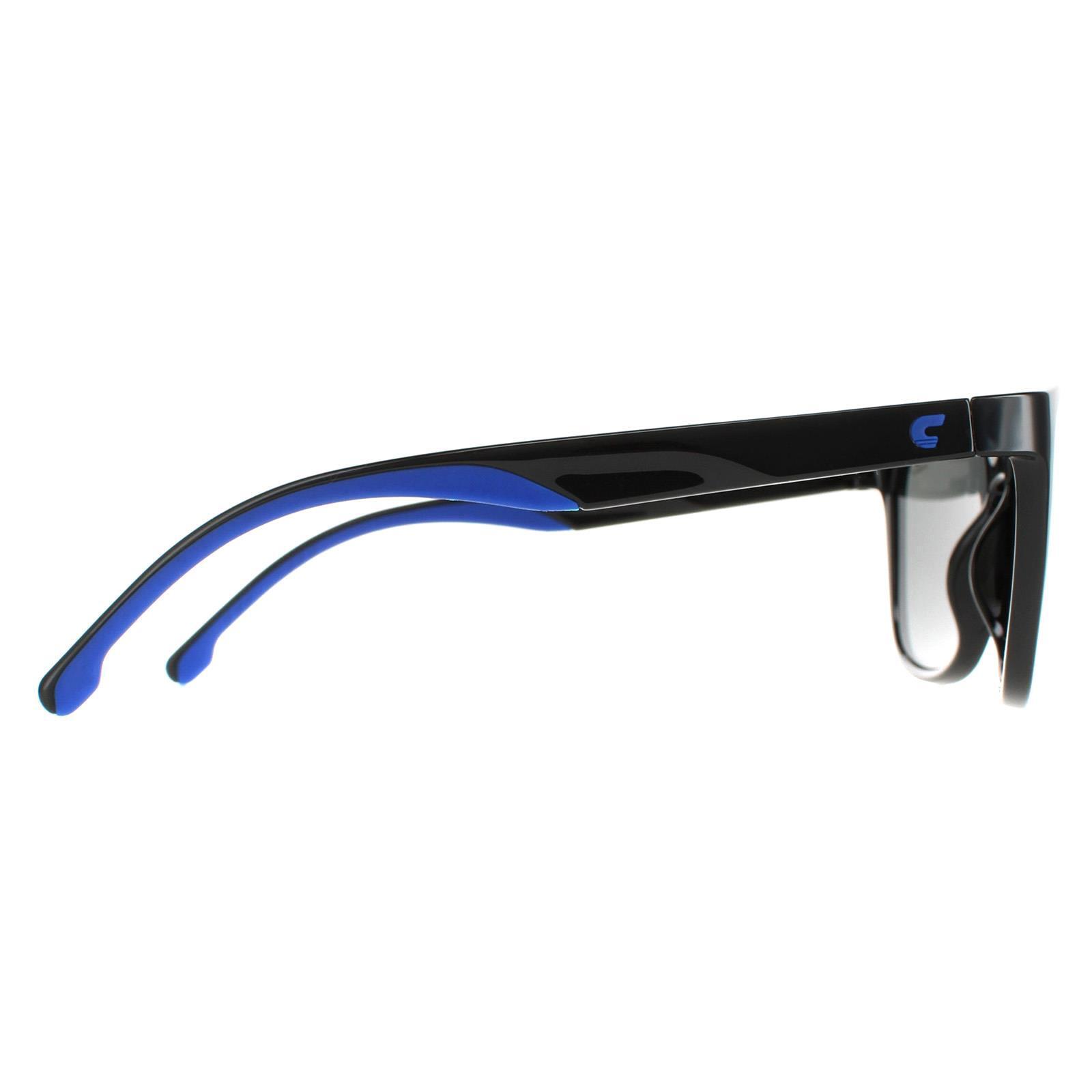 Carrera Square Unisex Black Blue Blue Mirror Sunglasses 4/4