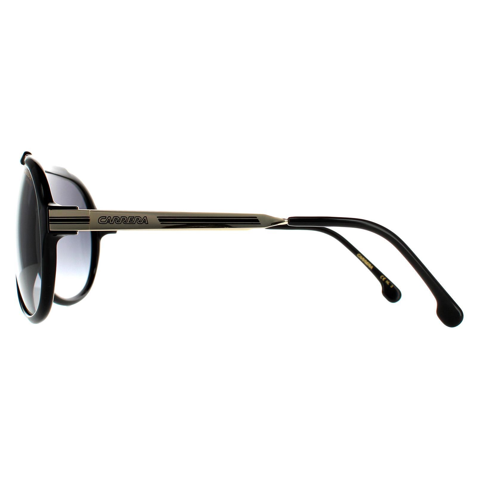 Carrera Aviator Unisex Black Dark Grey Gradient Sunglasses 3/4