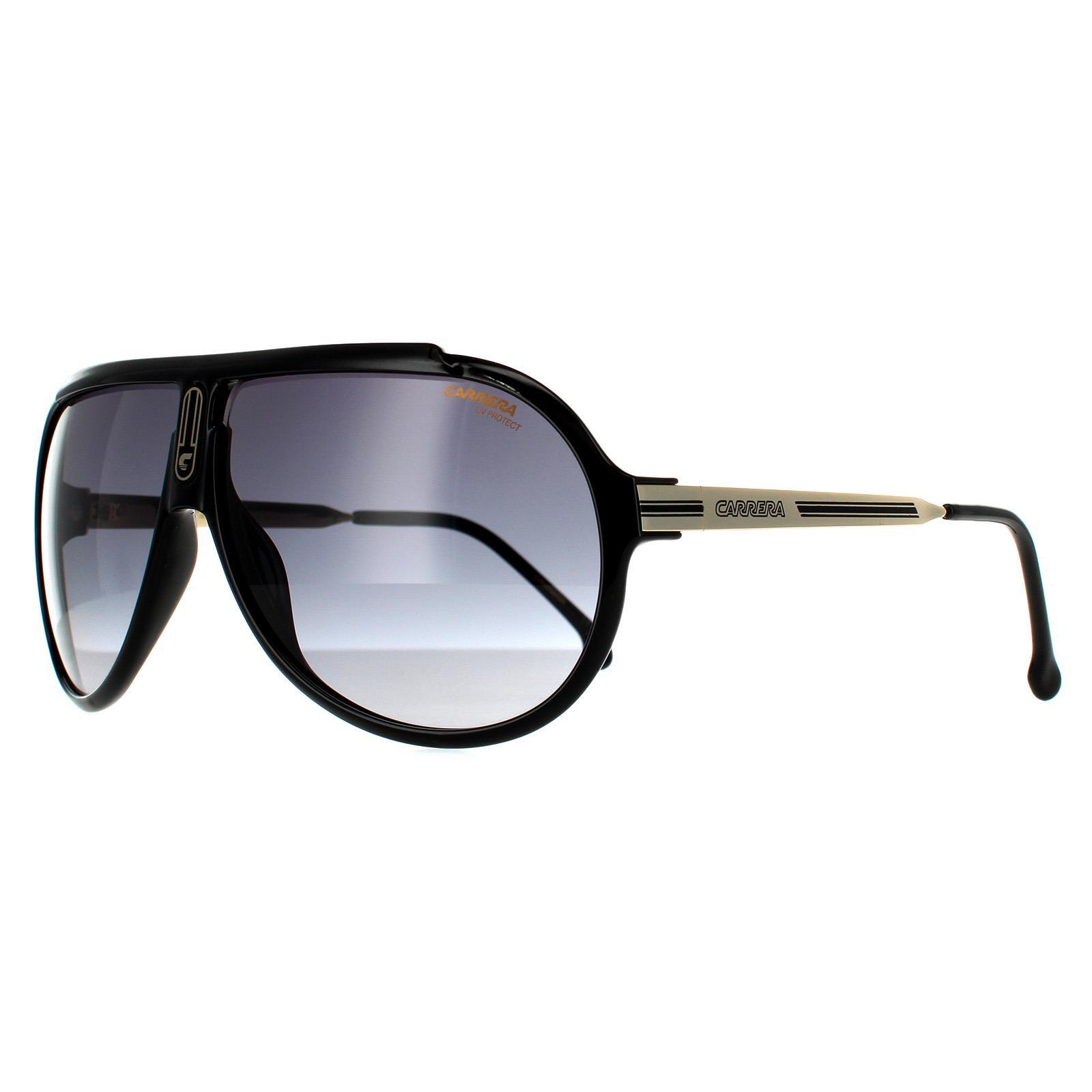 Carrera Aviator Unisex Black Dark Grey Gradient Sunglasses 2/4